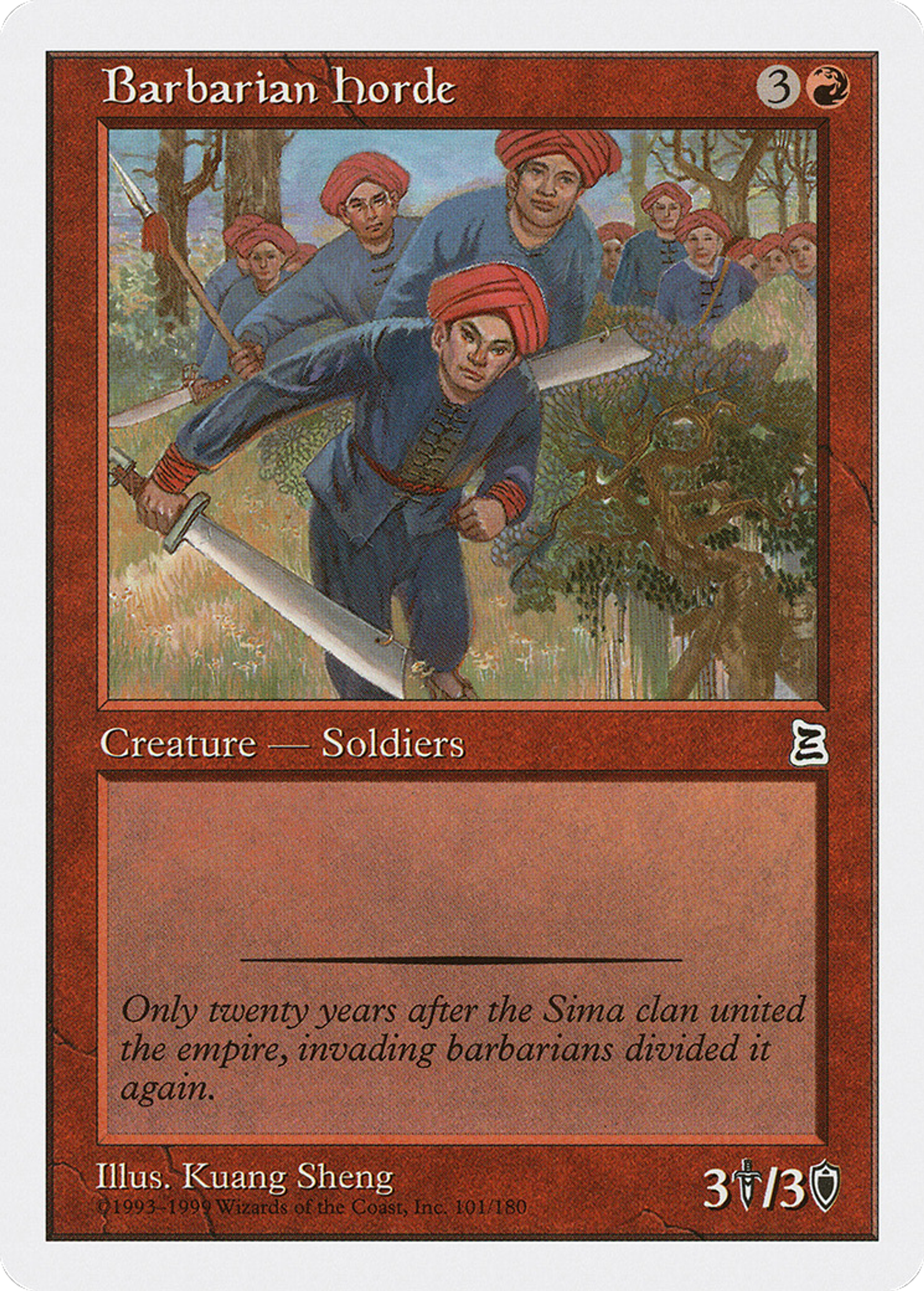 Barbarian Horde — Portal Three Kingdoms — Magic: The Gathering