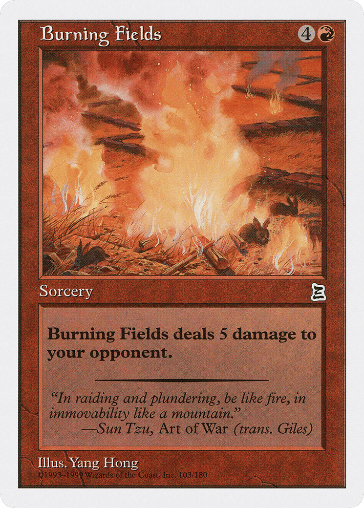 Burning Fields — Portal Three Kingdoms — Magic: The Gathering