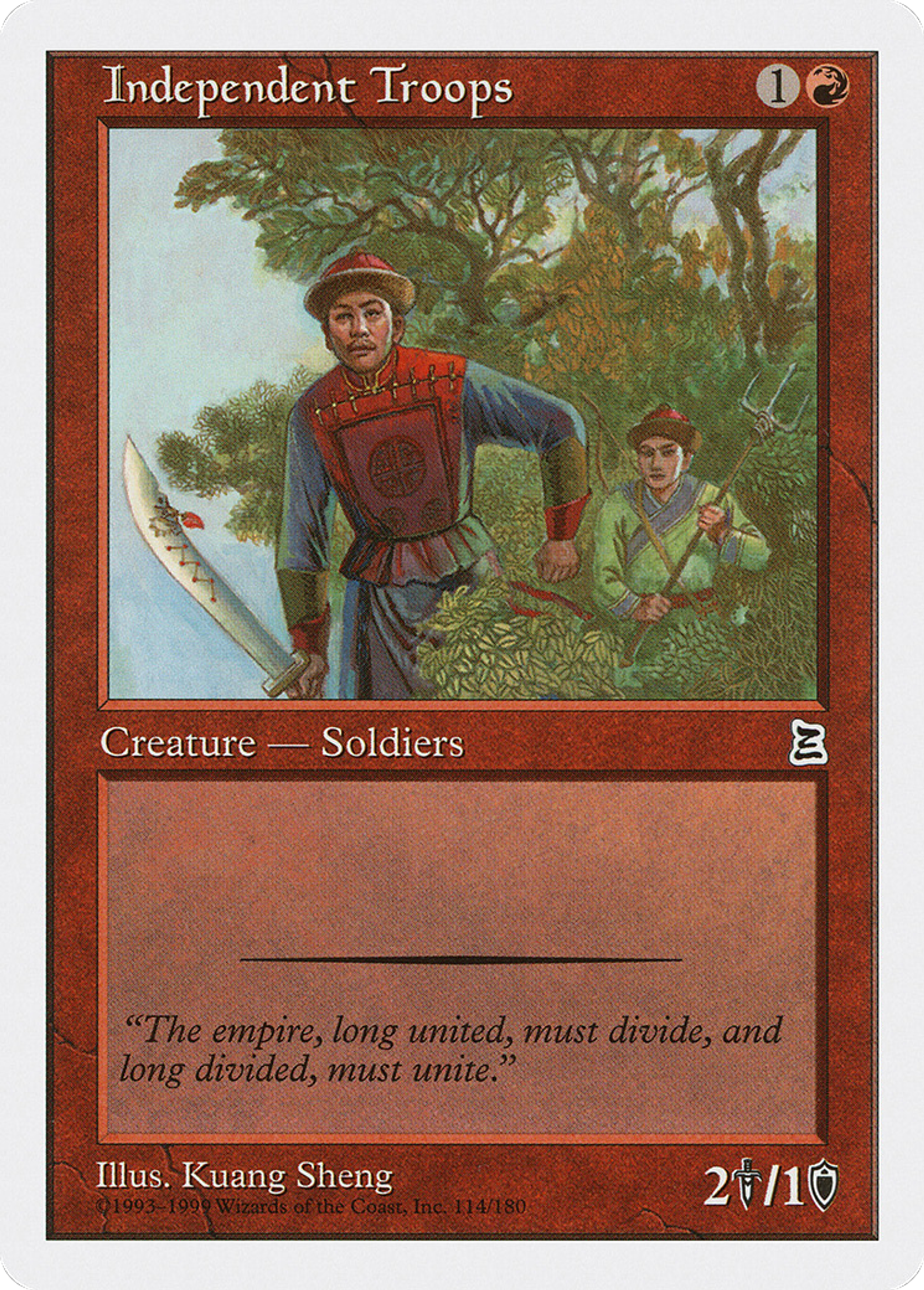 Independent Troops — Portal Three Kingdoms — Magic: The Gathering
