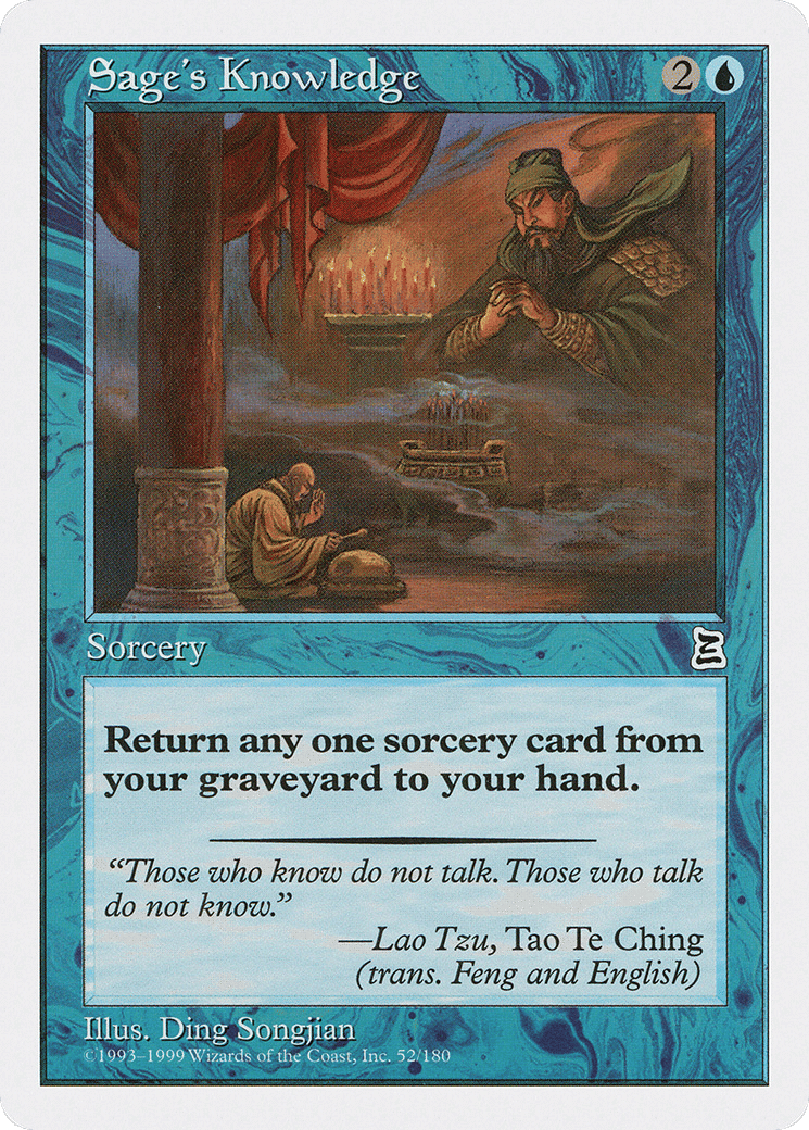 Sage's Knowledge — Portal Three Kingdoms — Magic: The Gathering