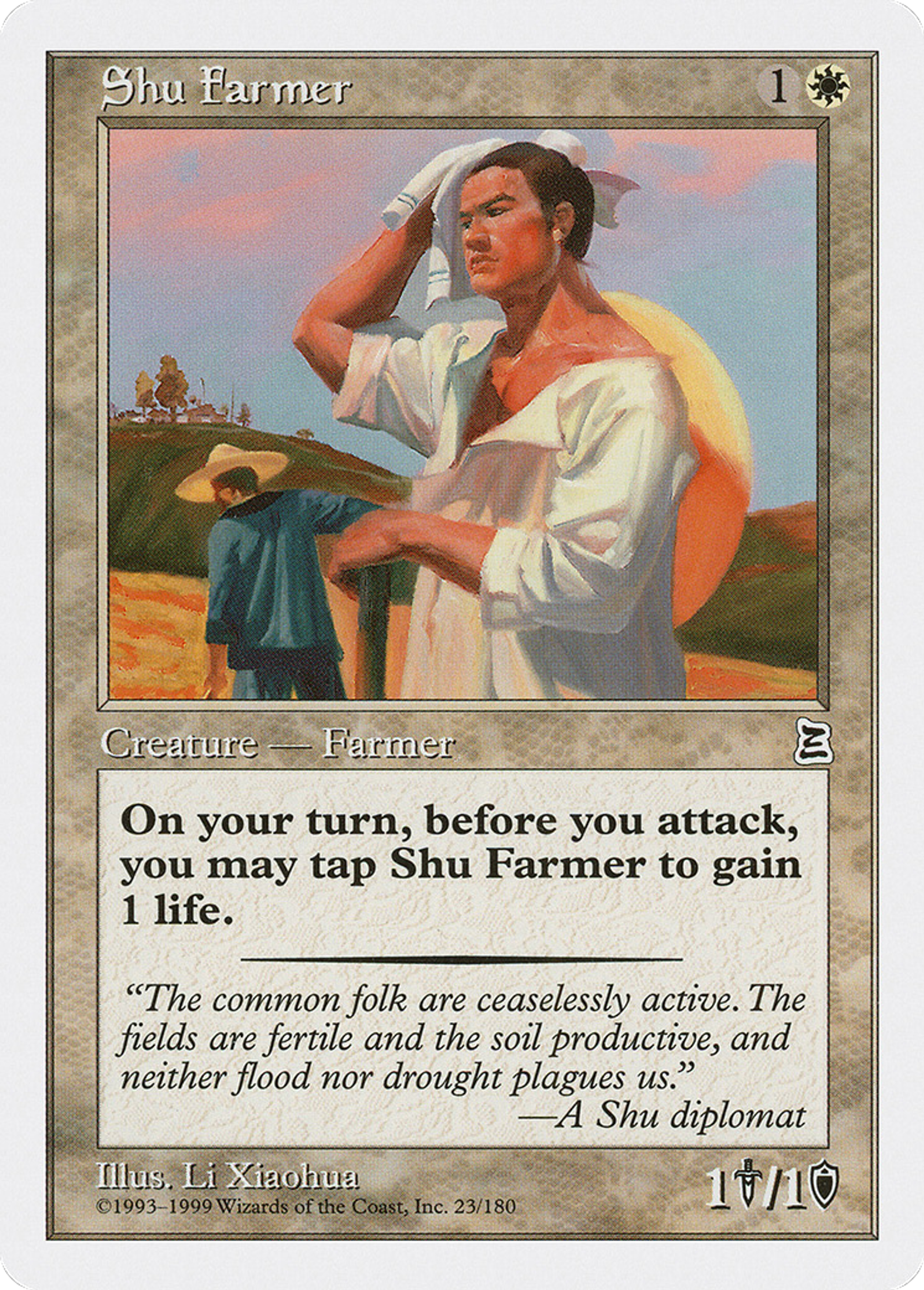 Shu Farmer — Portal Three Kingdoms — Magic: The Gathering