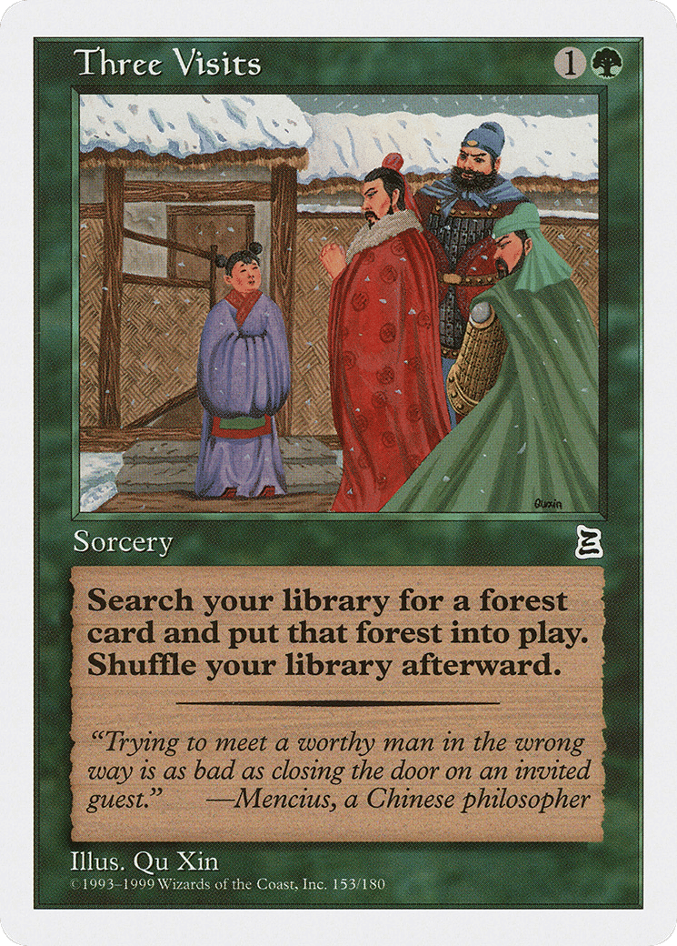 Three Visits — Portal Three Kingdoms — Magic: The Gathering