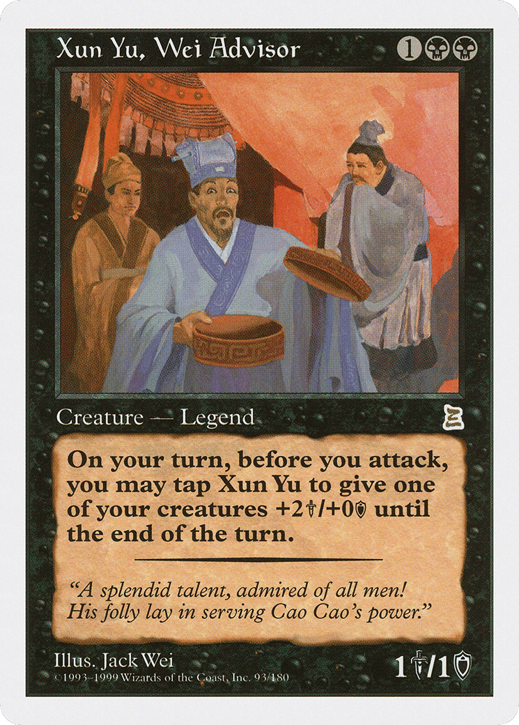 Xun Yu, Wei Advisor — Portal Three Kingdoms — Magic: The Gathering