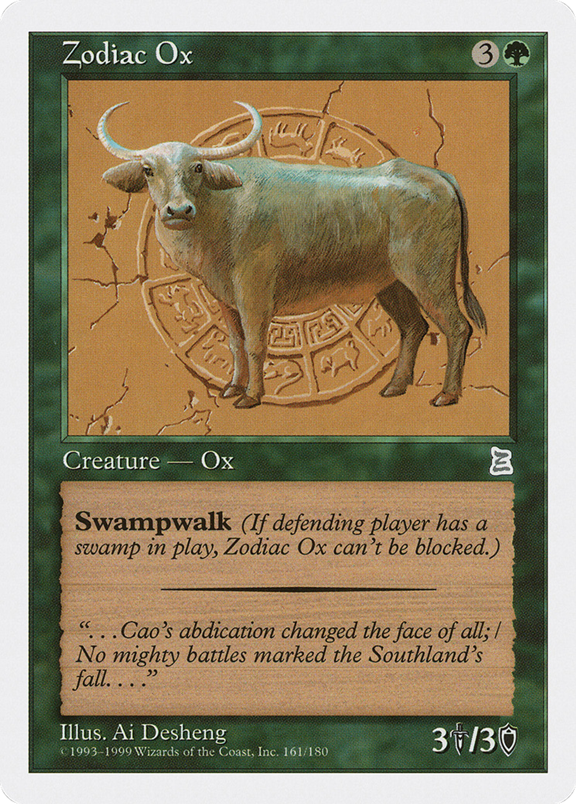 Zodiac Ox — Portal Three Kingdoms — Magic: The Gathering