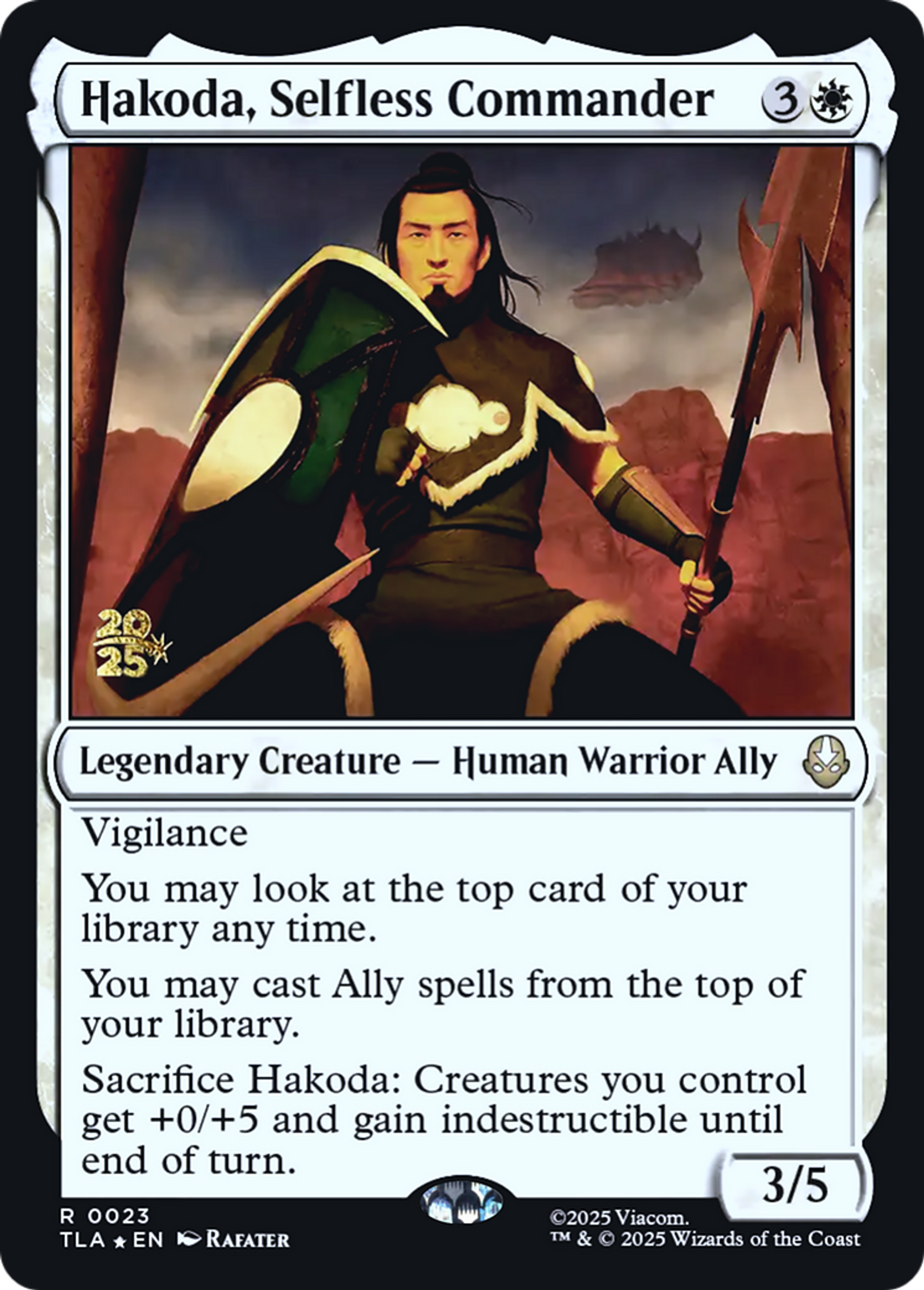 Hakoda, Selfless Commander — Avatar: The Last Airbender Promos — Magic: The Gathering