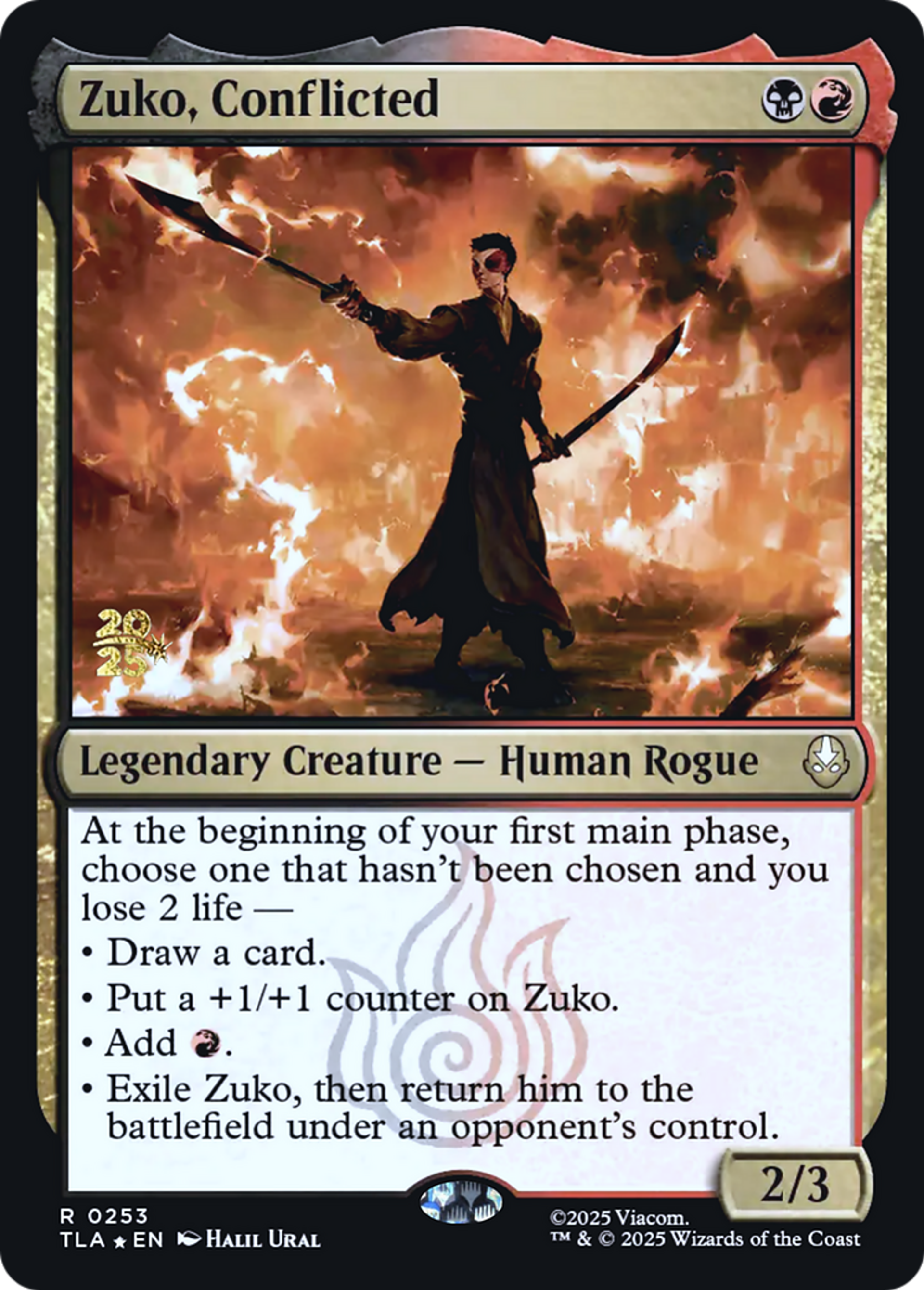 Zuko, Conflicted — Avatar: The Last Airbender Promos — Magic: The Gathering