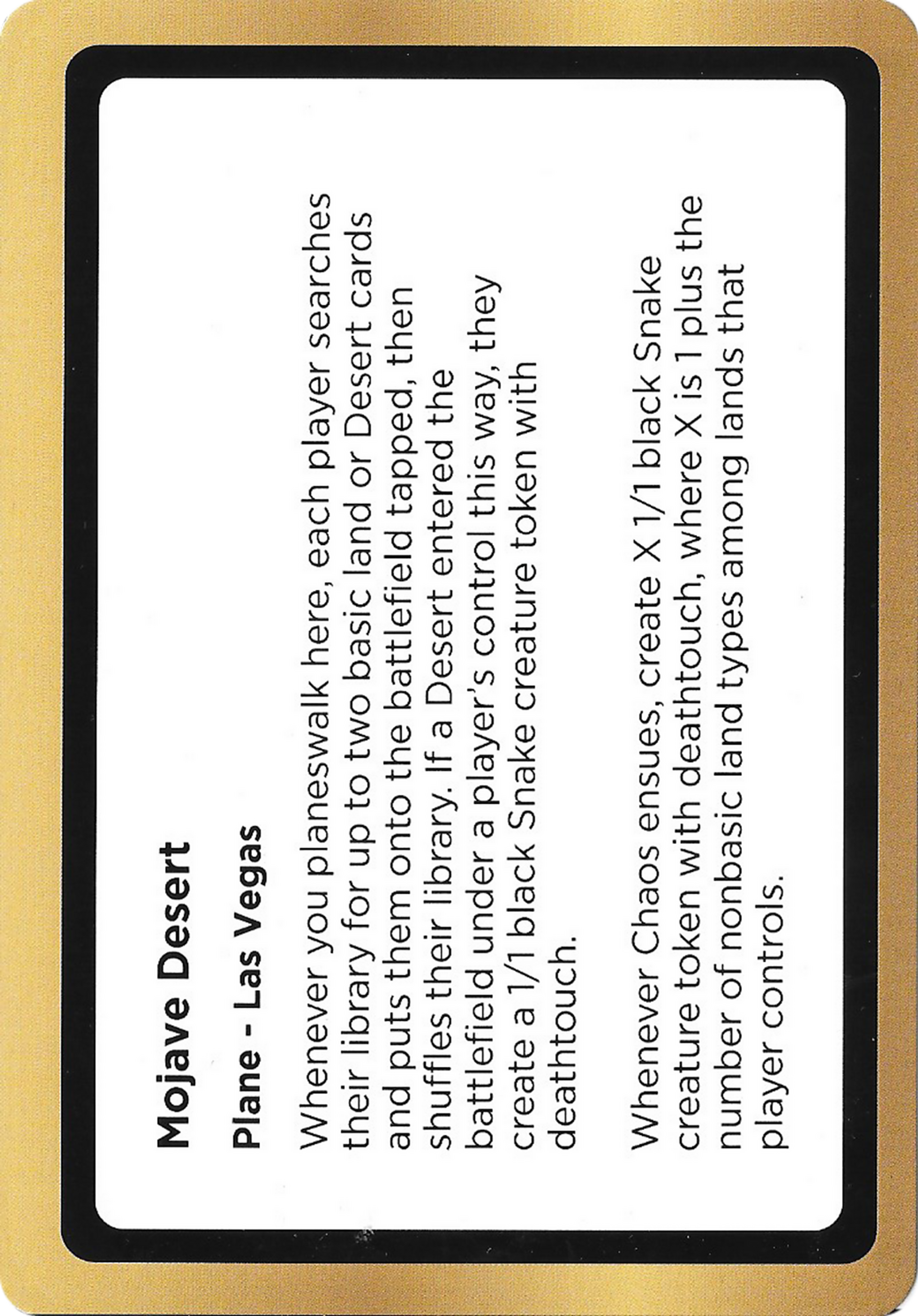 Mojave Desert — Black Lotus Unknown Planechase — Magic: The Gathering