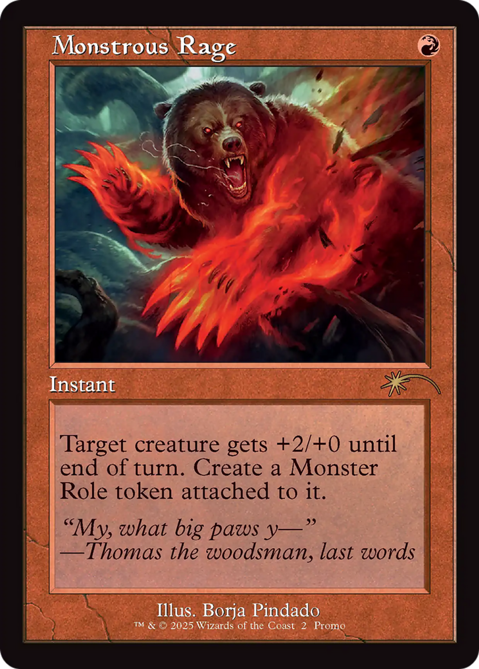 Rage monstrueuse — Wizards Play Network 2025 — Magic: The Gathering