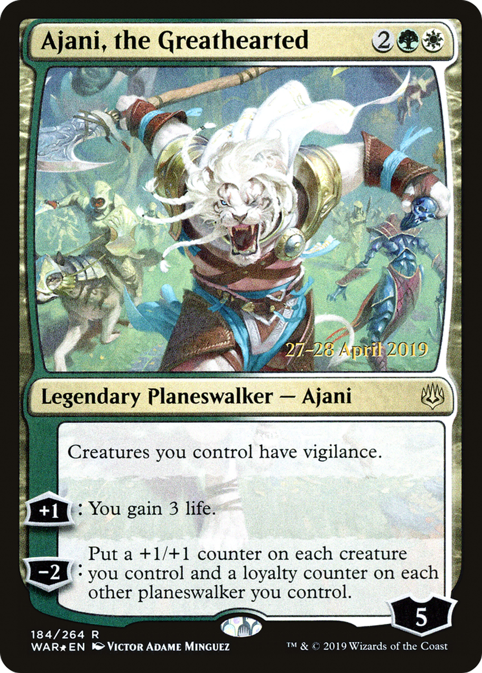 Ajani, the Greathearted — War of the Spark Promos — Magic: The Gathering