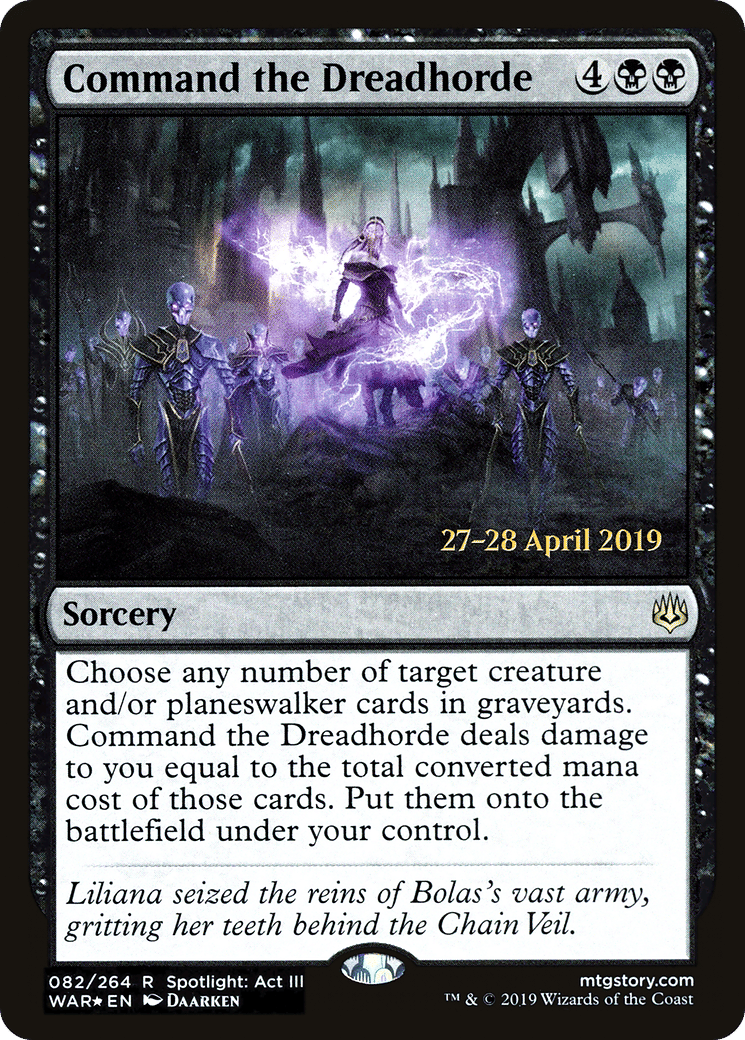 Command the Dreadhorde — War of the Spark Promos — Magic: The Gathering