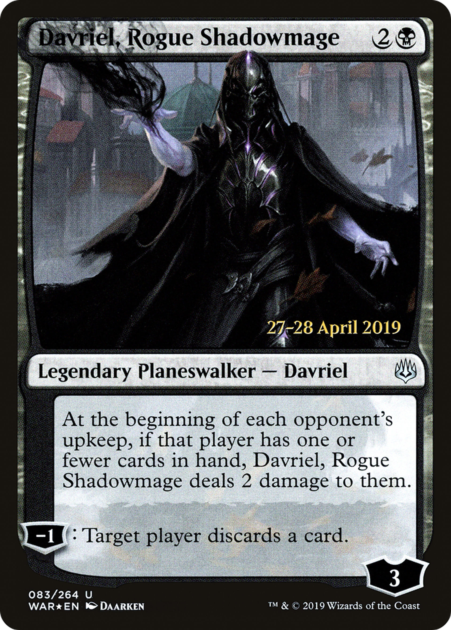 Davriel, Rogue Shadowmage — War of the Spark Promos — Magic: The Gathering