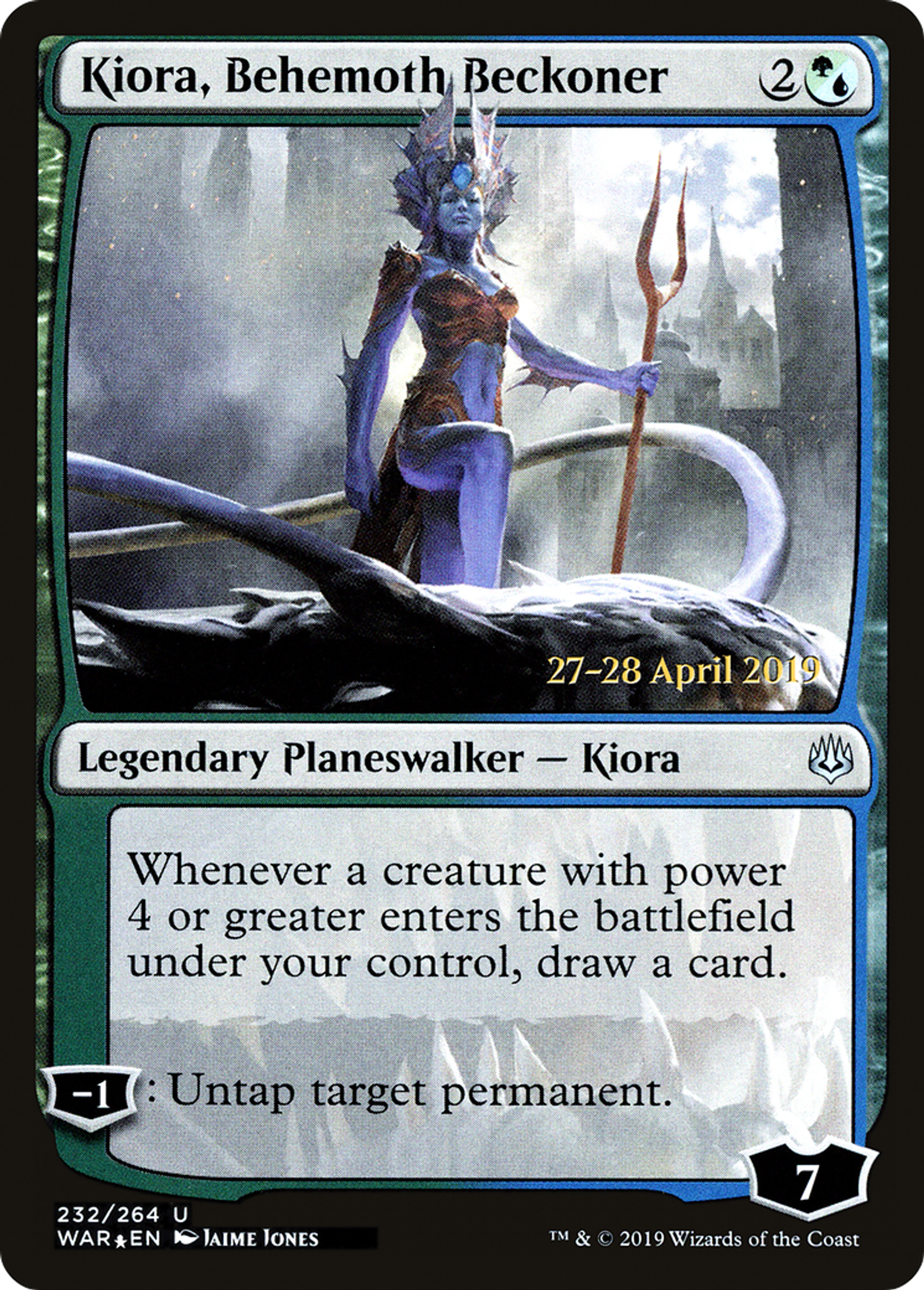 Kiora, Behemoth Beckoner — War of the Spark Promos — Magic: The Gathering