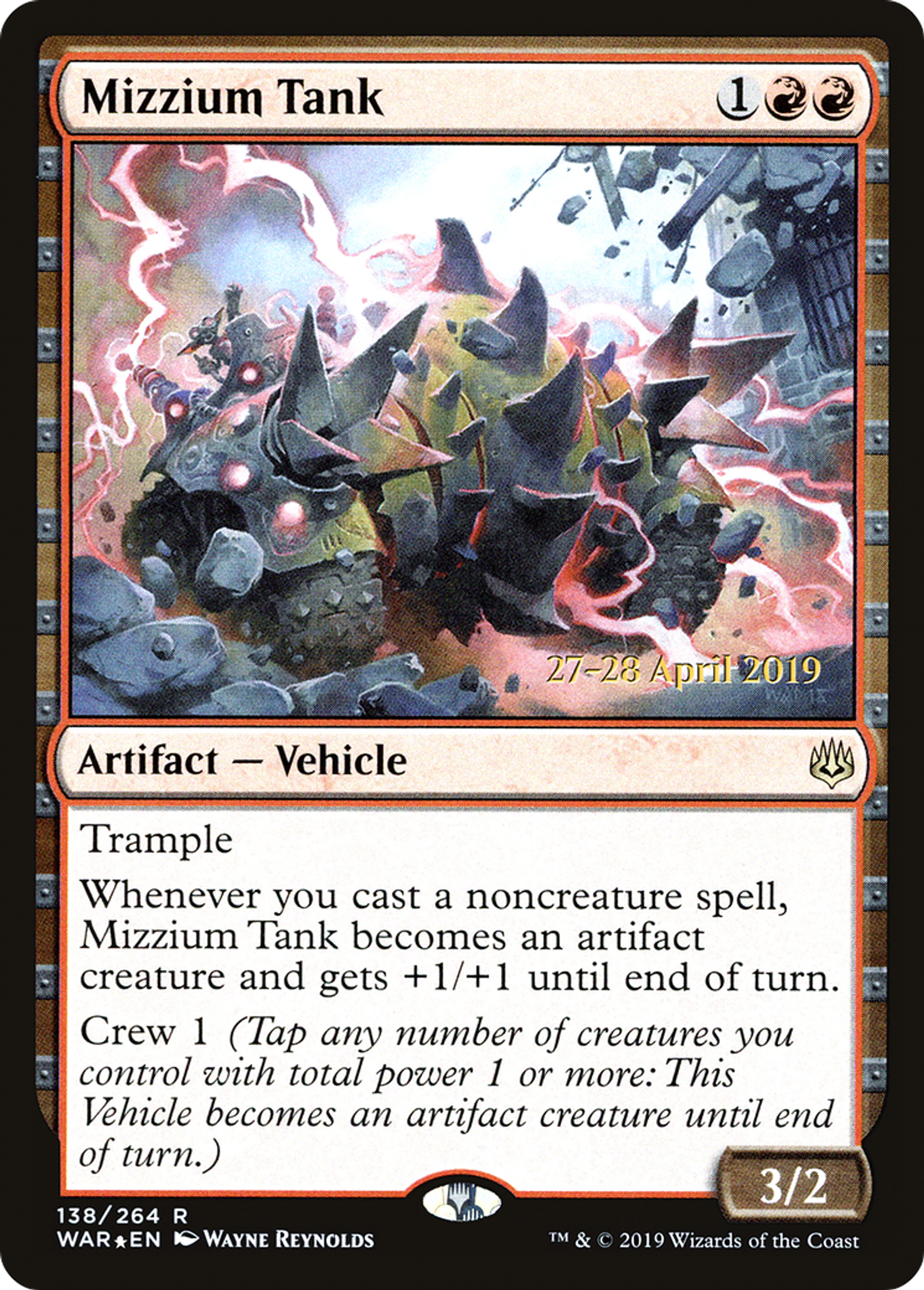 Mizzium Tank — War of the Spark Promos — Magic: The Gathering