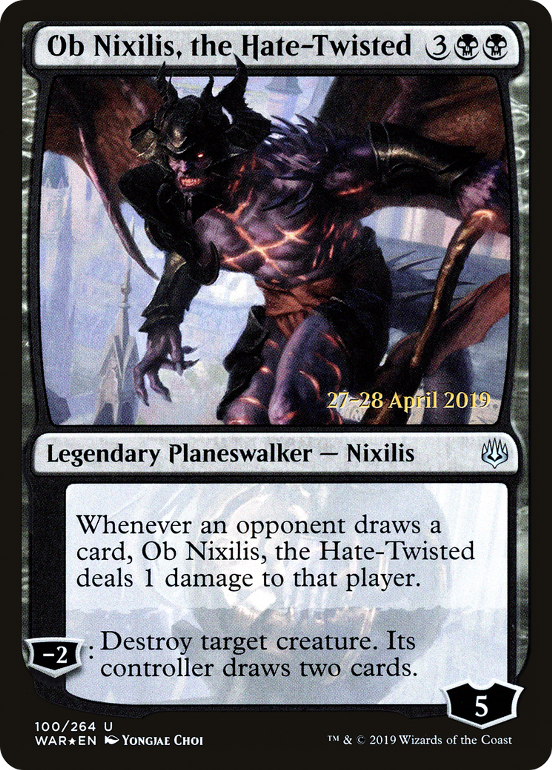 Ob Nixilis, the Hate-Twisted — War of the Spark Promos — Magic: The Gathering
