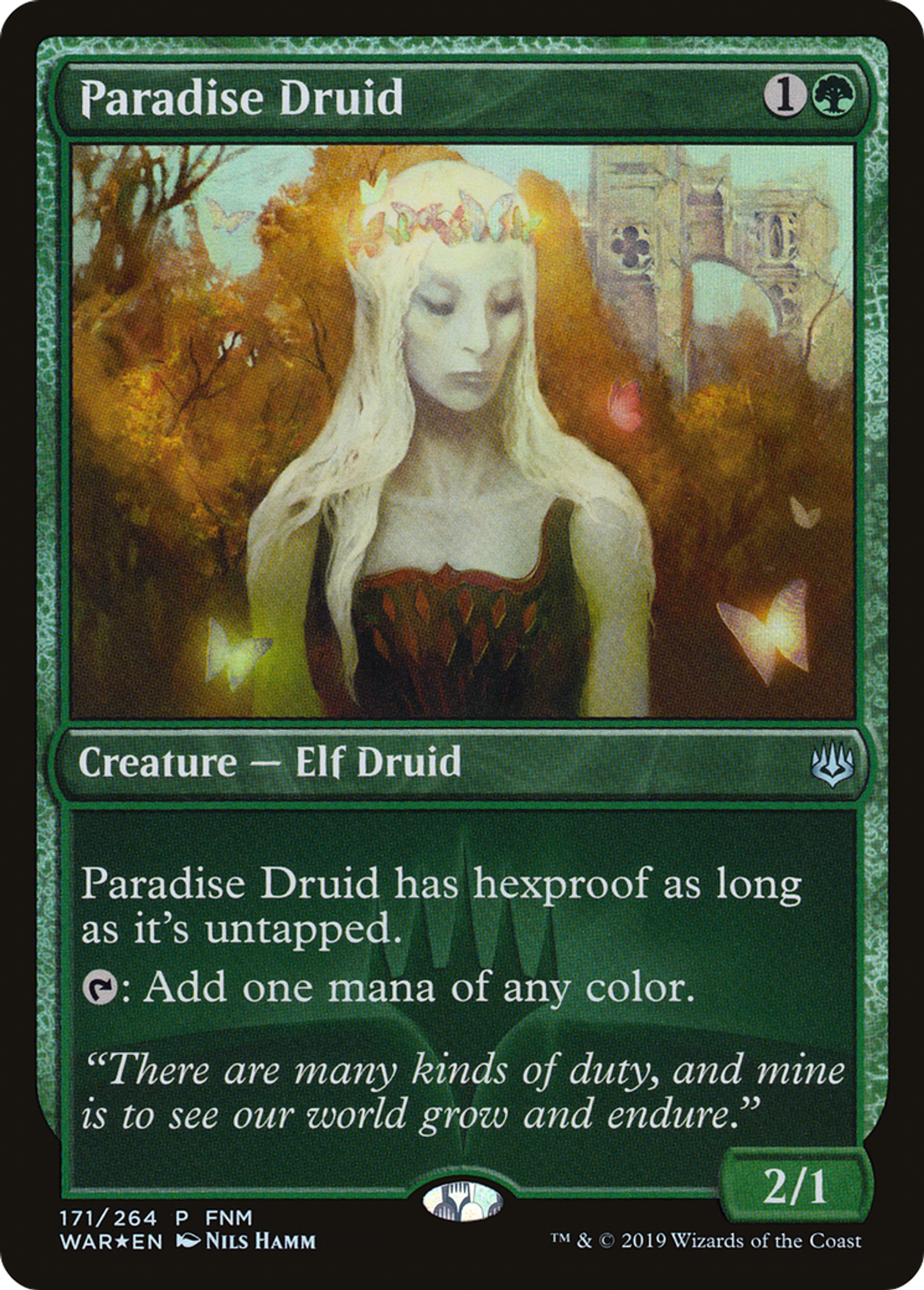 Paradise Druid — War of the Spark Promos — Magic: The Gathering