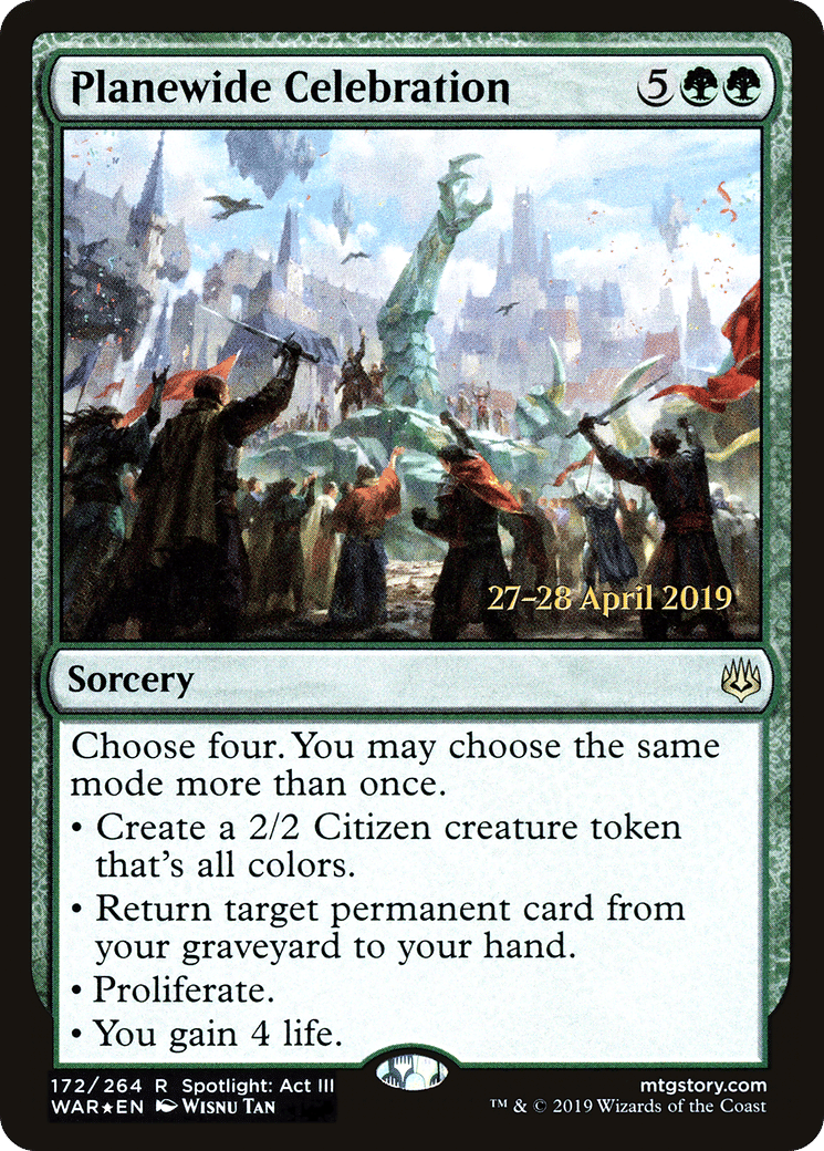 Planewide Celebration — War of the Spark Promos — Magic: The Gathering