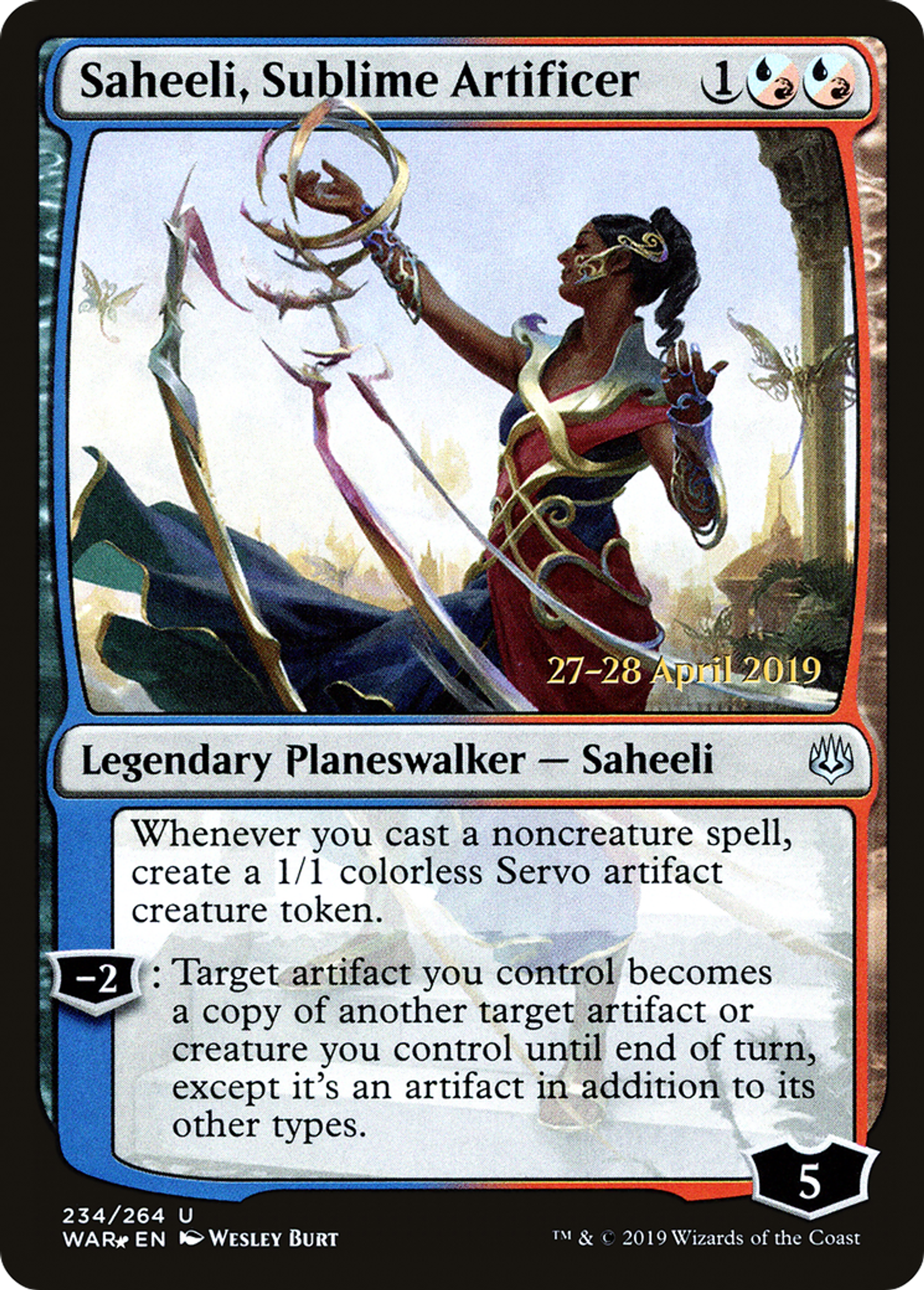 Saheeli, Sublime Artificer — War of the Spark Promos — Magic: The Gathering