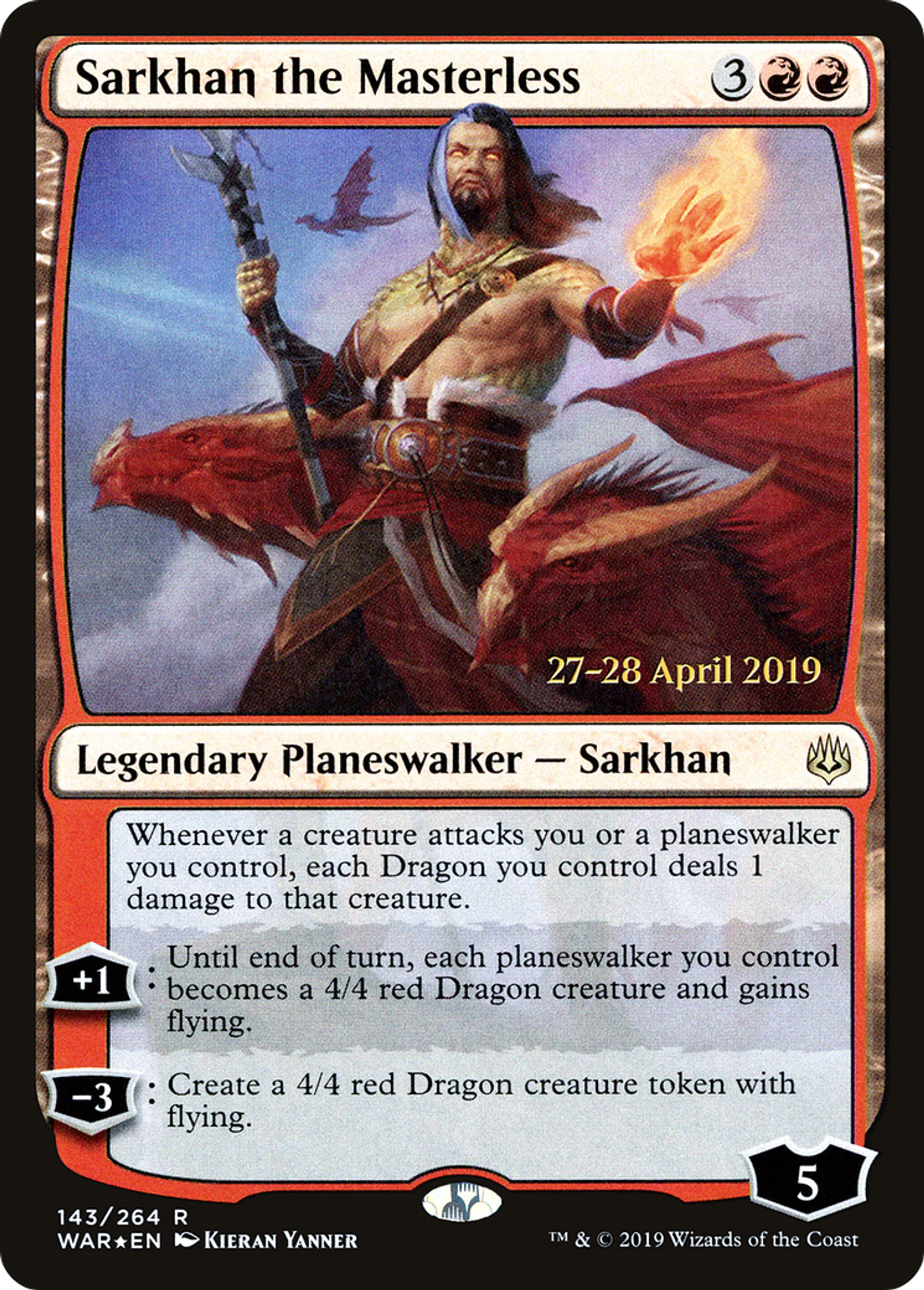Sarkhan the Masterless — War of the Spark Promos — Magic: The Gathering