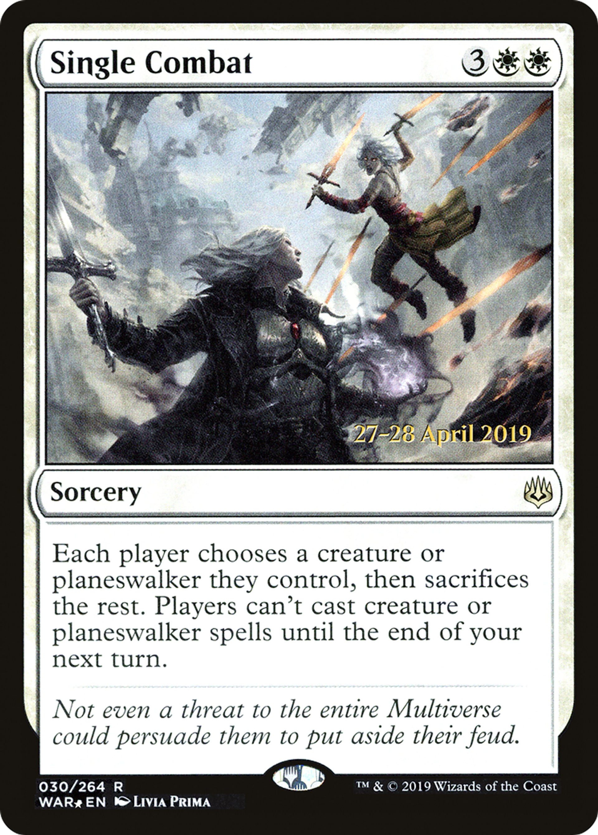 Single Combat — War of the Spark Promos — Magic: The Gathering