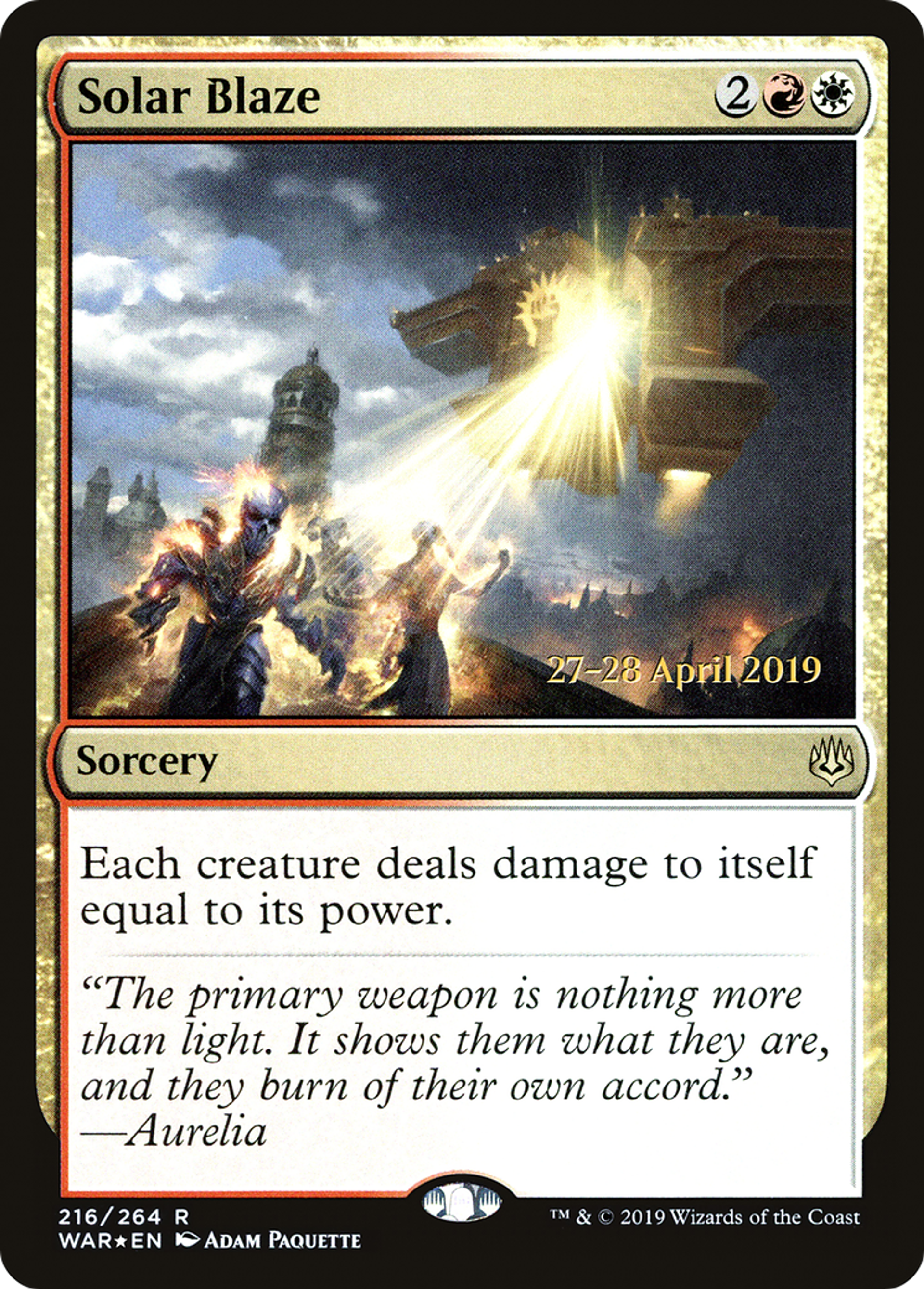 Solar Blaze — War of the Spark Promos — Magic: The Gathering