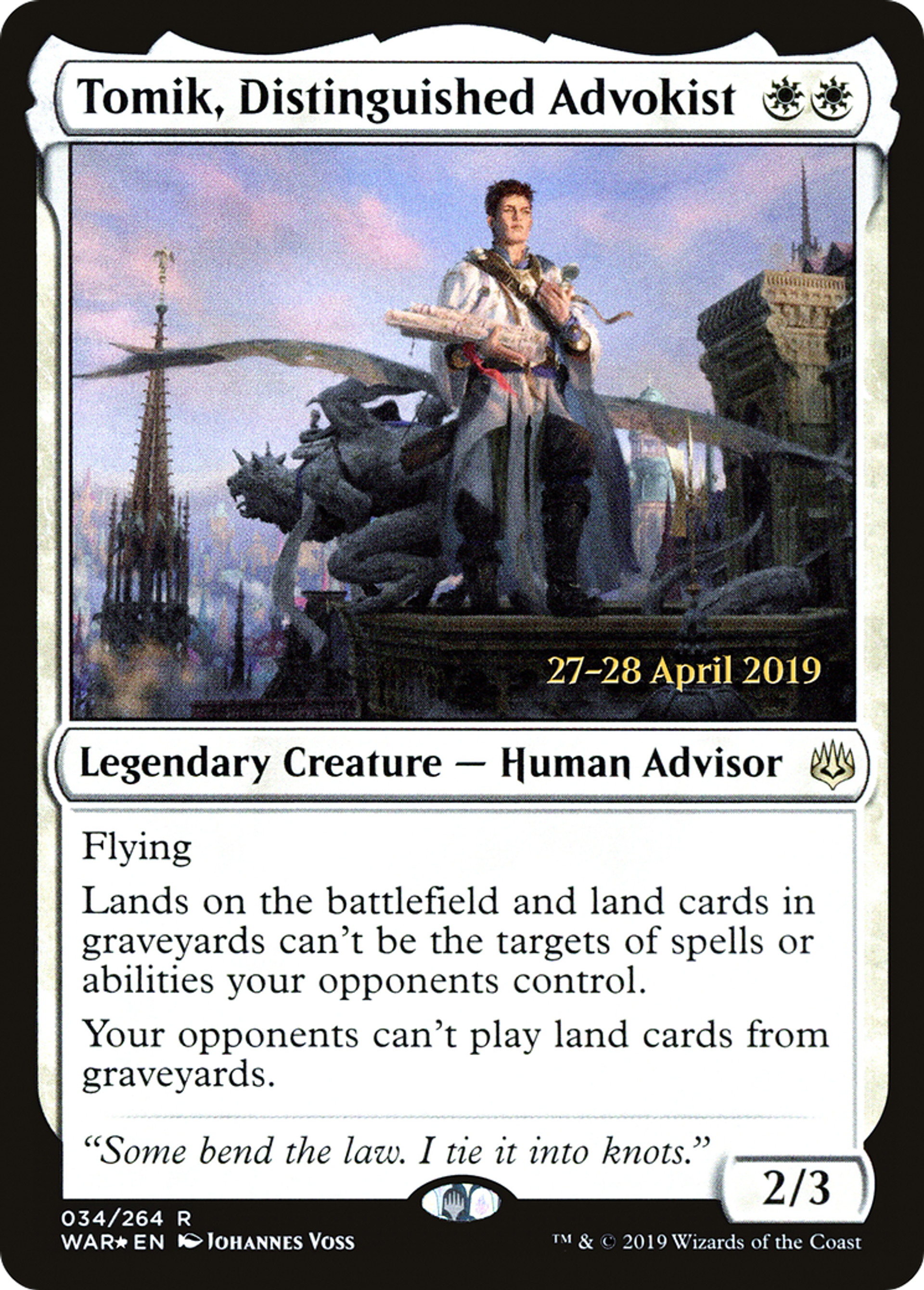 Tomik, Distinguished Advokist — War of the Spark Promos — Magic: The Gathering