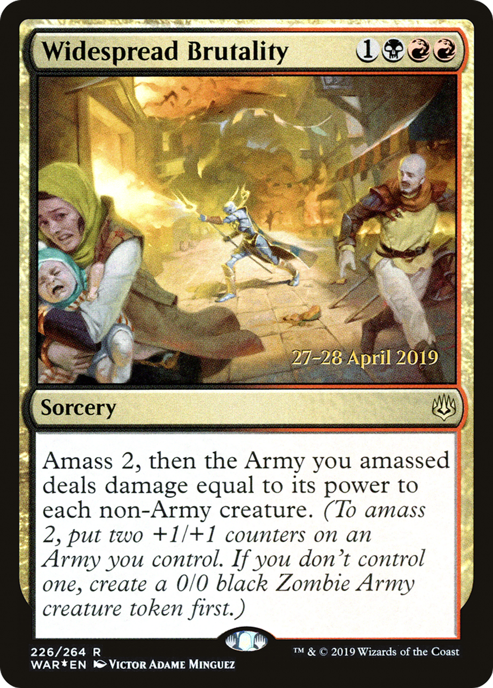 Widespread Brutality — War of the Spark Promos — Magic: The Gathering