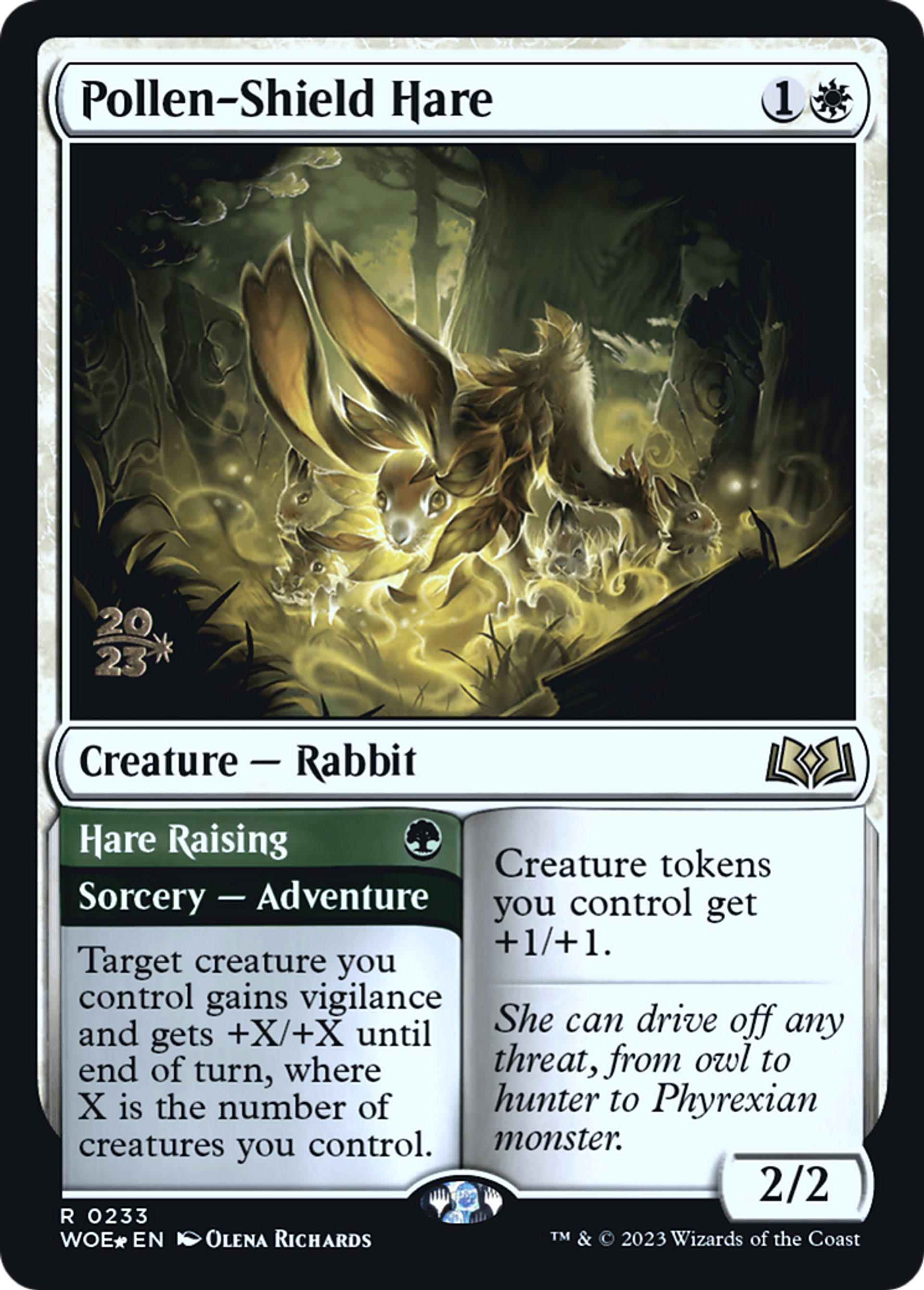 Pollen-Shield Hare // Hare Raising — Wilds of Eldraine Promos — Magic: The Gathering