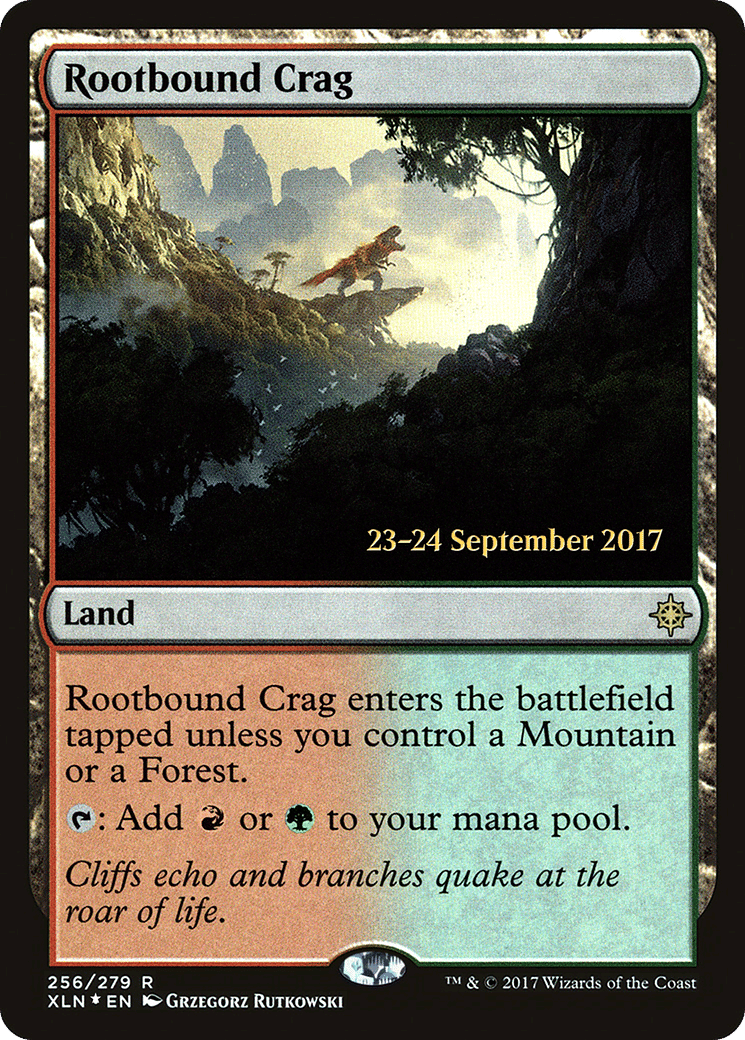 Rootbound Crag — Ixalan Promos — Magic: The Gathering