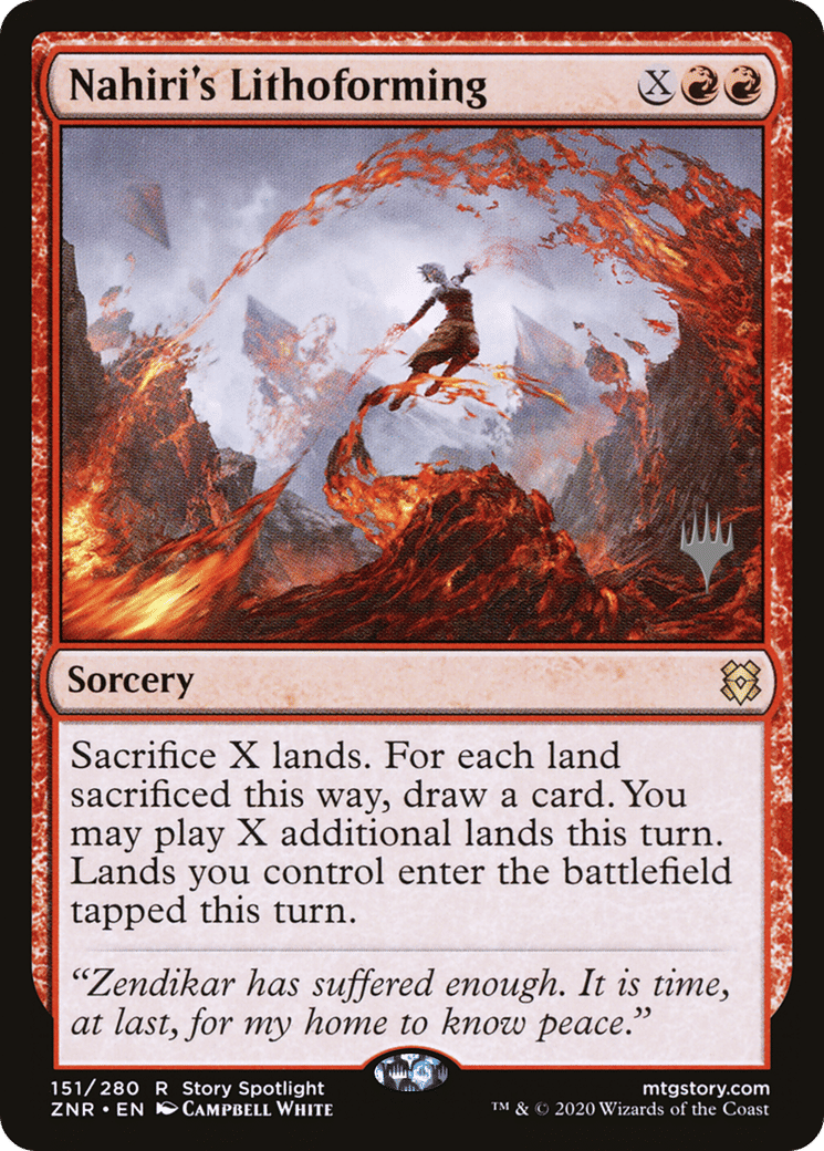 Nahiri's Lithoforming — Zendikar Rising Promos — Magic: The Gathering