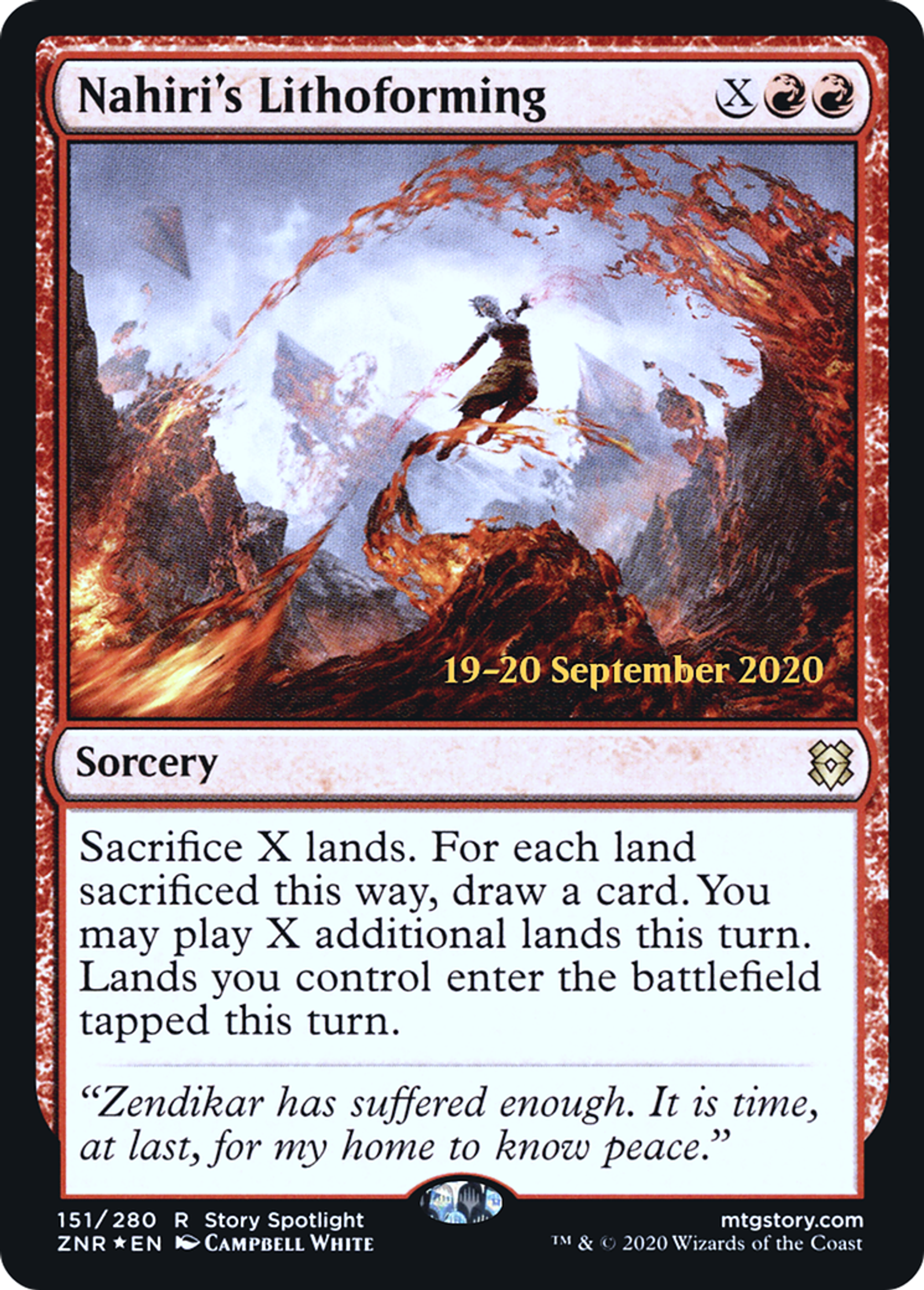 Nahiri's Lithoforming — Zendikar Rising Promos — Magic: The Gathering