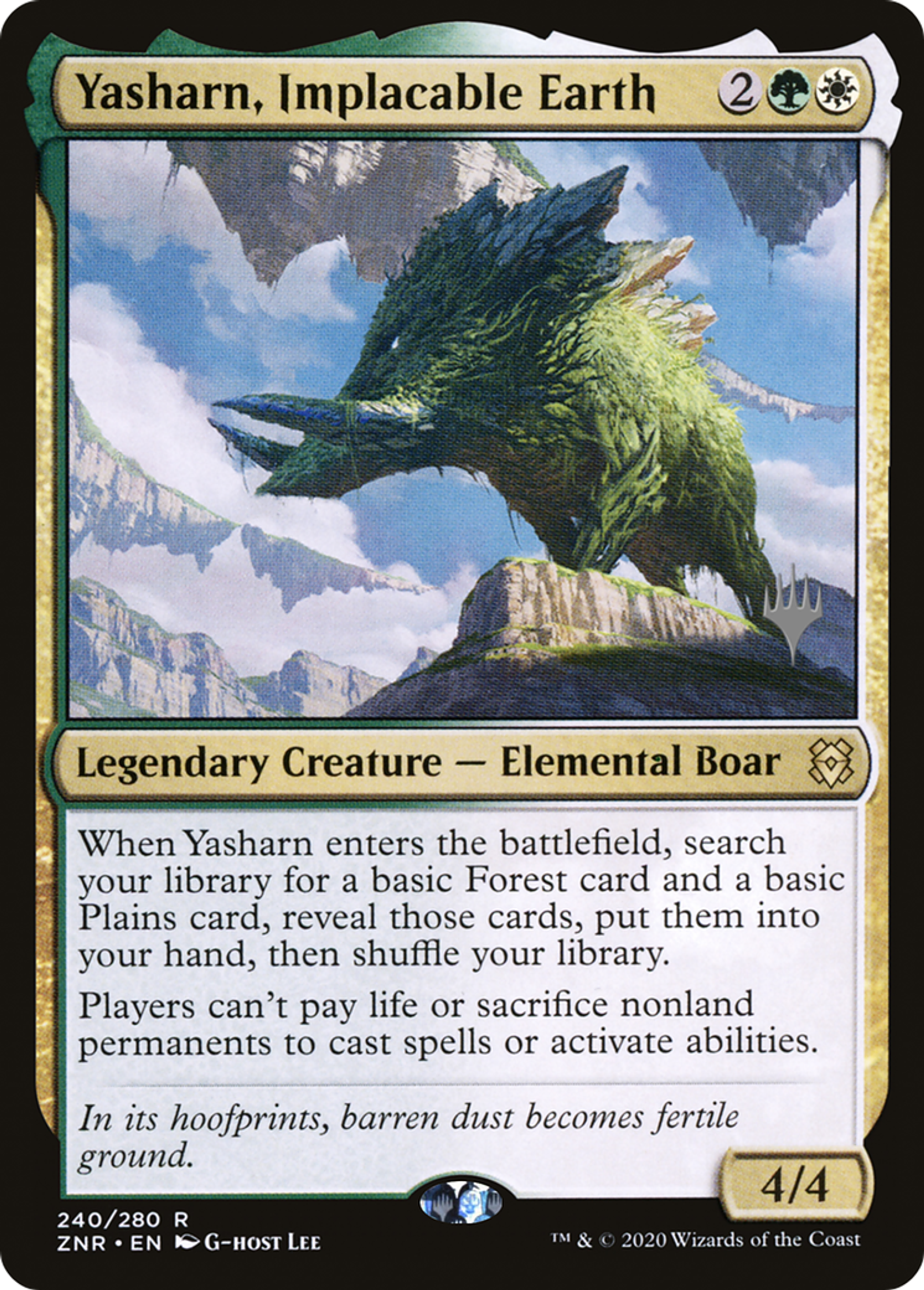 Yasharn, Implacable Earth — Zendikar Rising Promos — Magic: The Gathering