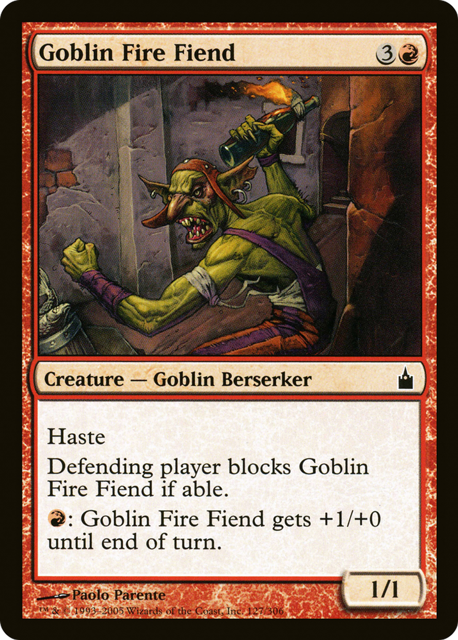 Goblin Fire Fiend — Ravnica: City of Guilds — Magic: The Gathering