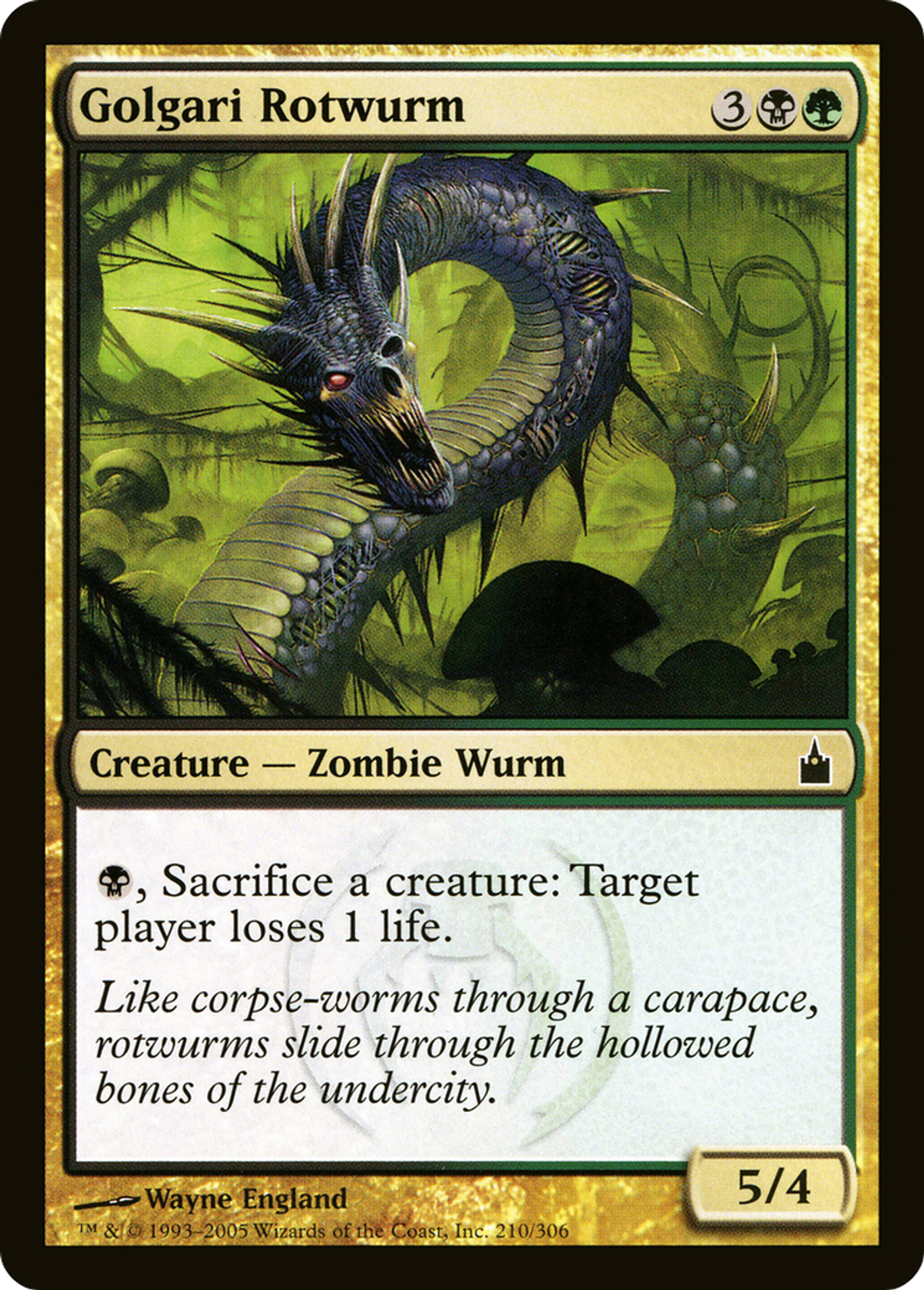 Golgari Rotwurm — Ravnica: City of Guilds — Magic: The Gathering