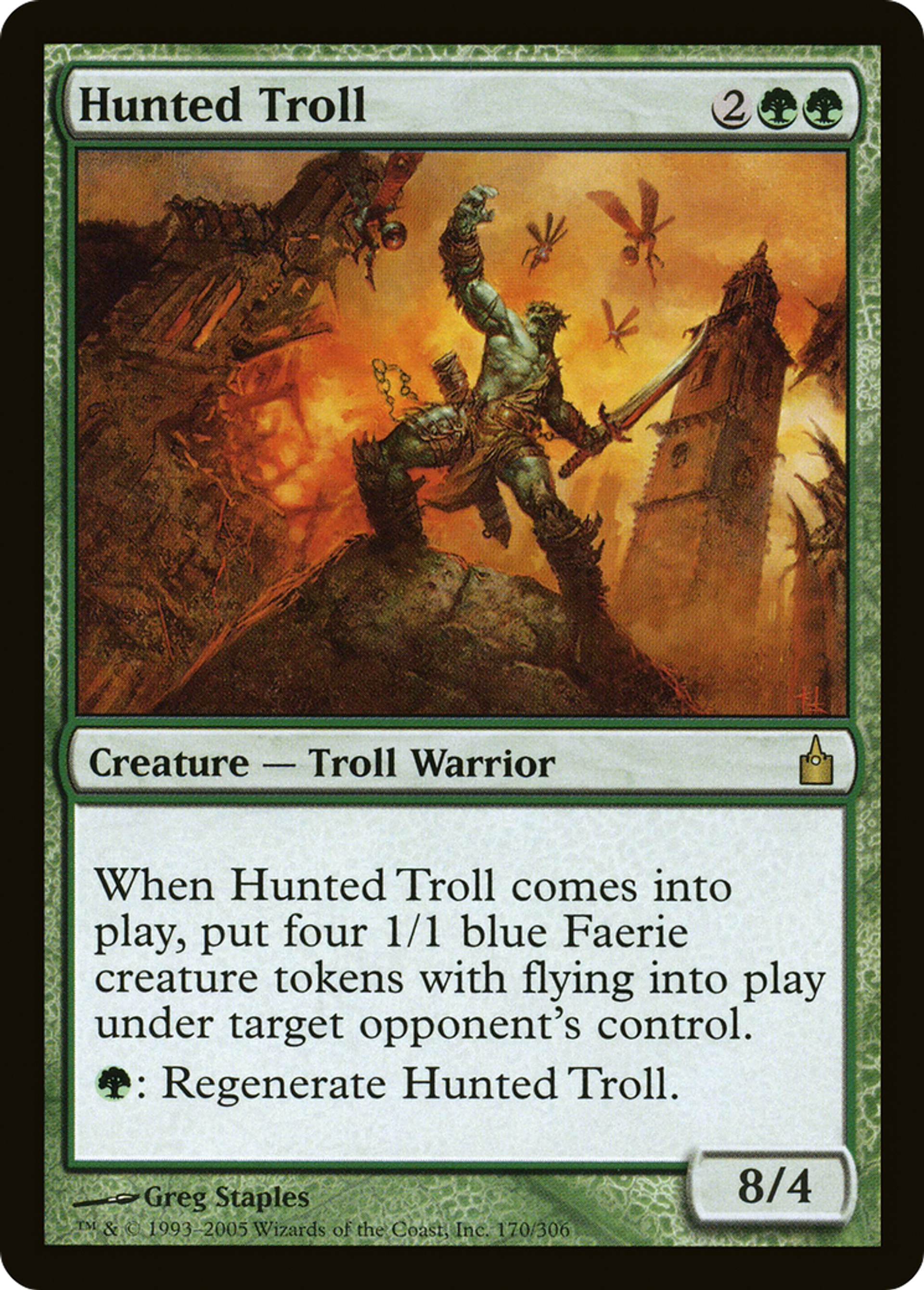 Hunted Troll — Ravnica: City of Guilds — Magic: The Gathering