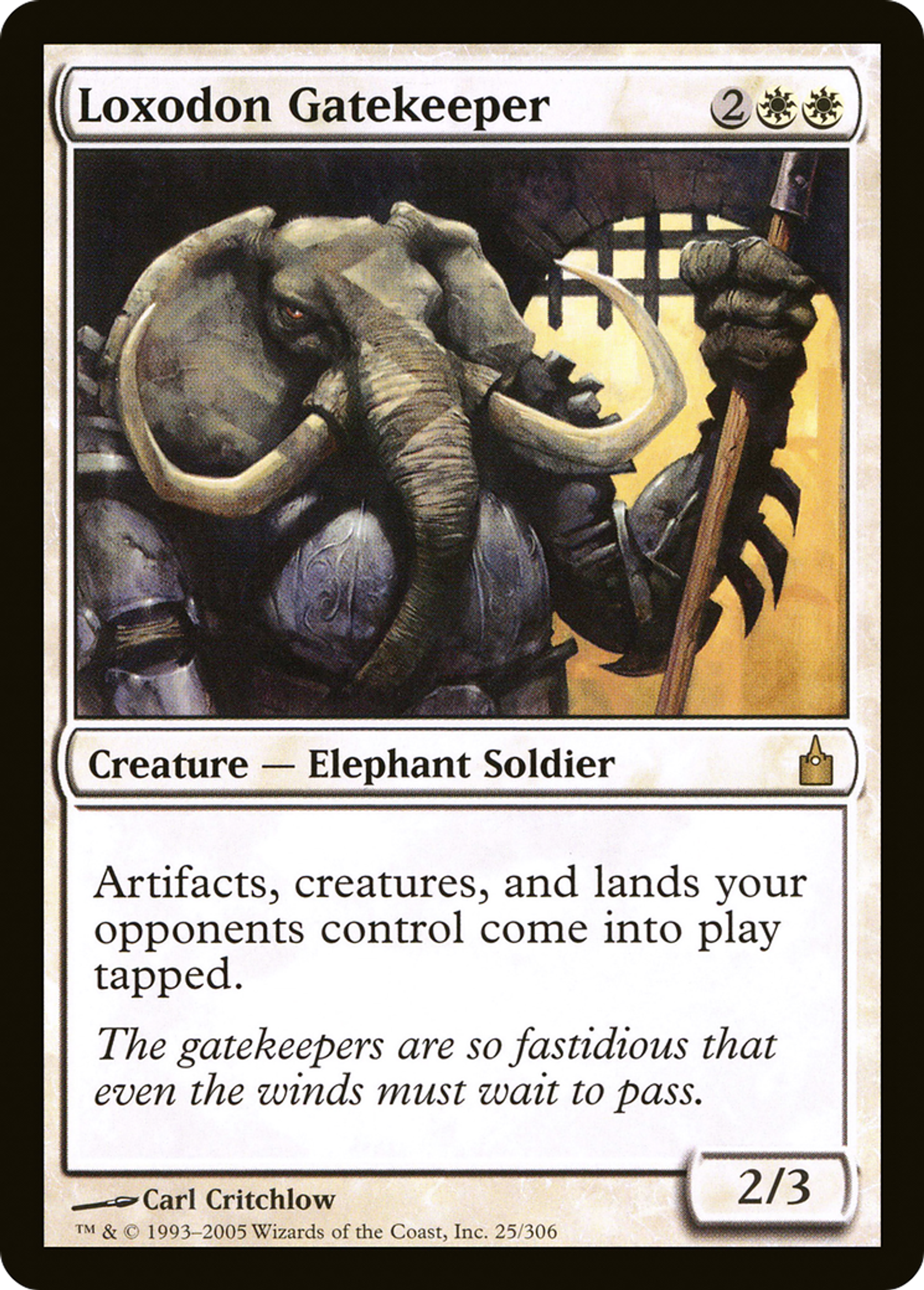 Loxodon Gatekeeper — Ravnica: City of Guilds — Magic: The Gathering