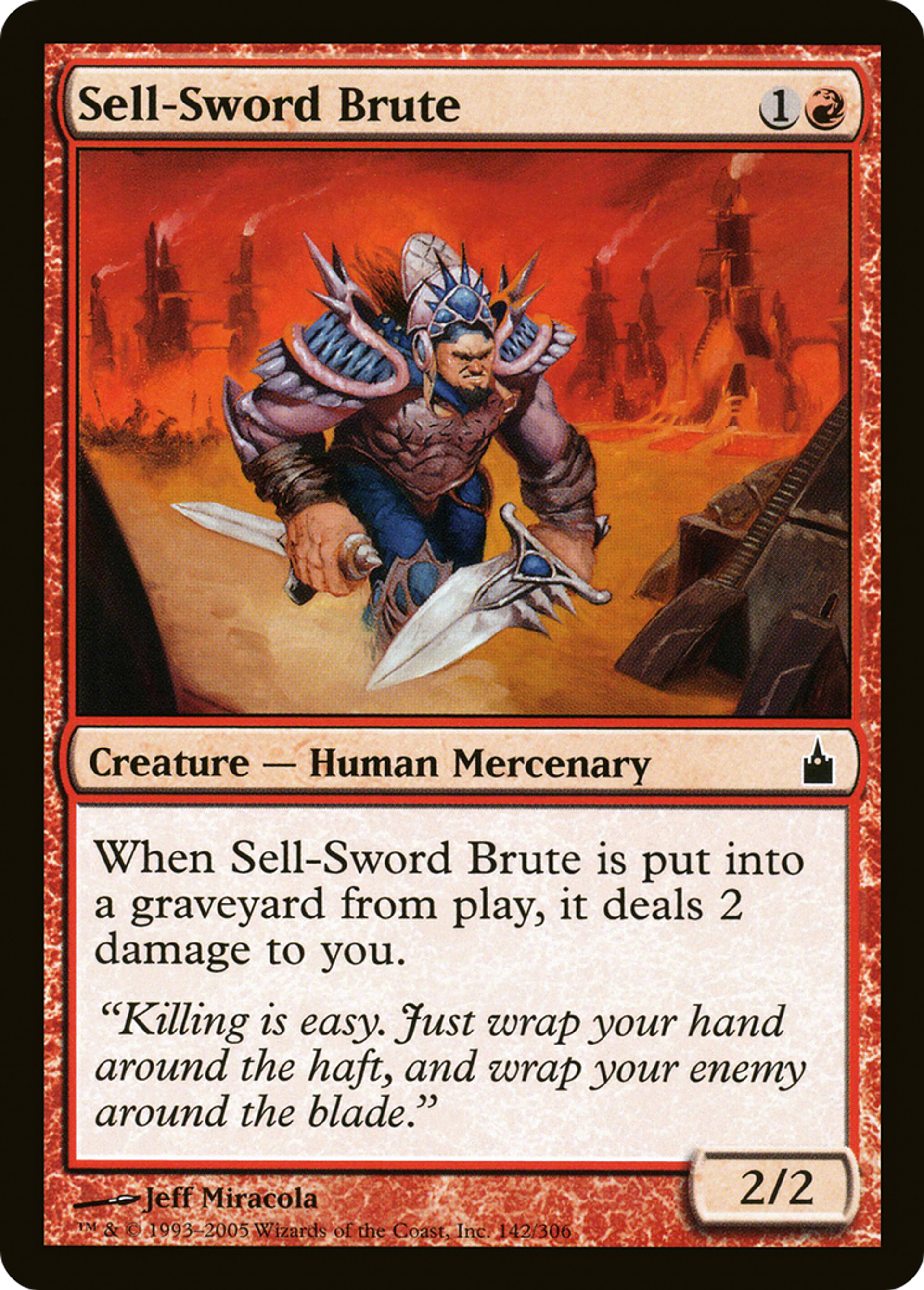 Sell-Sword Brute — Ravnica: City of Guilds — Magic: The Gathering