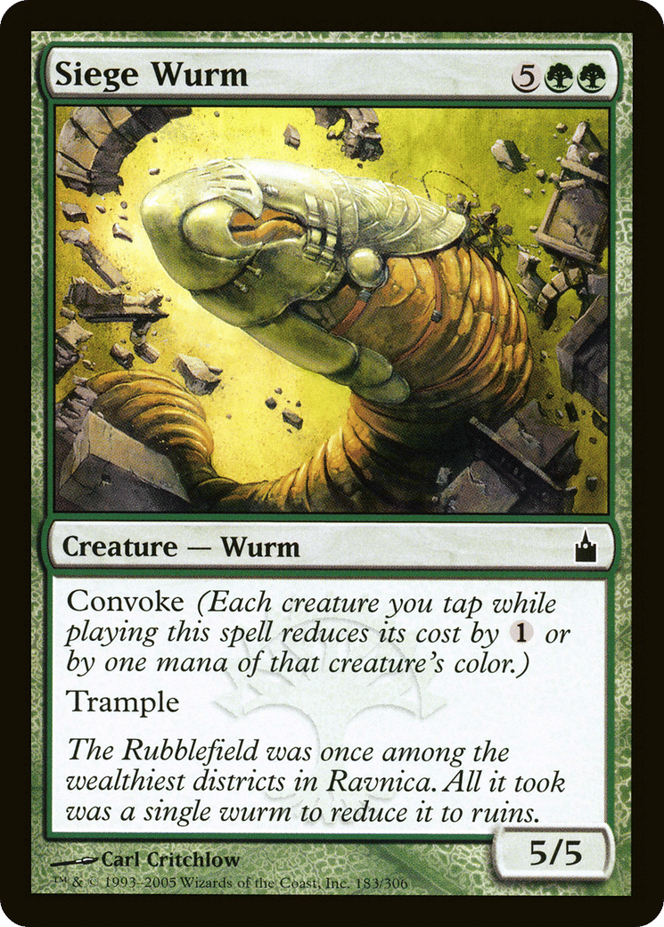 Siege Wurm — Ravnica: City of Guilds — Magic: The Gathering