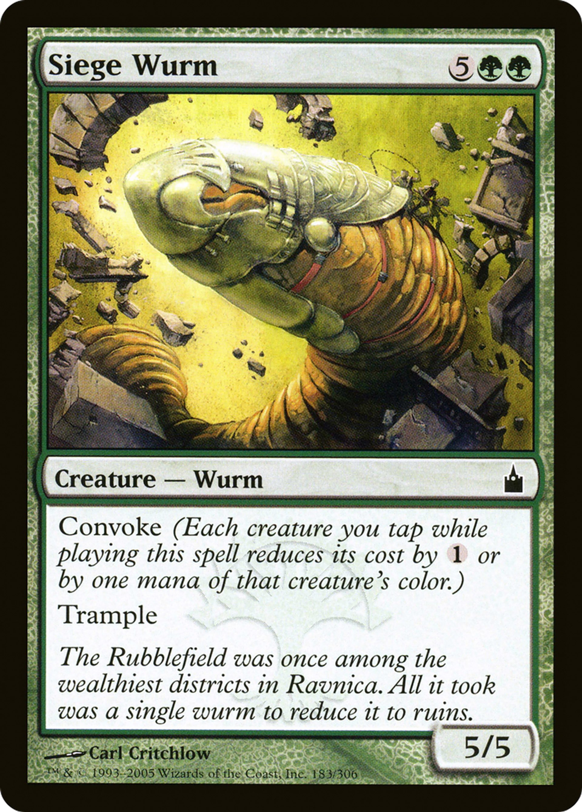 Guivre de siège — Ravnica: City of Guilds — Magic: The Gathering