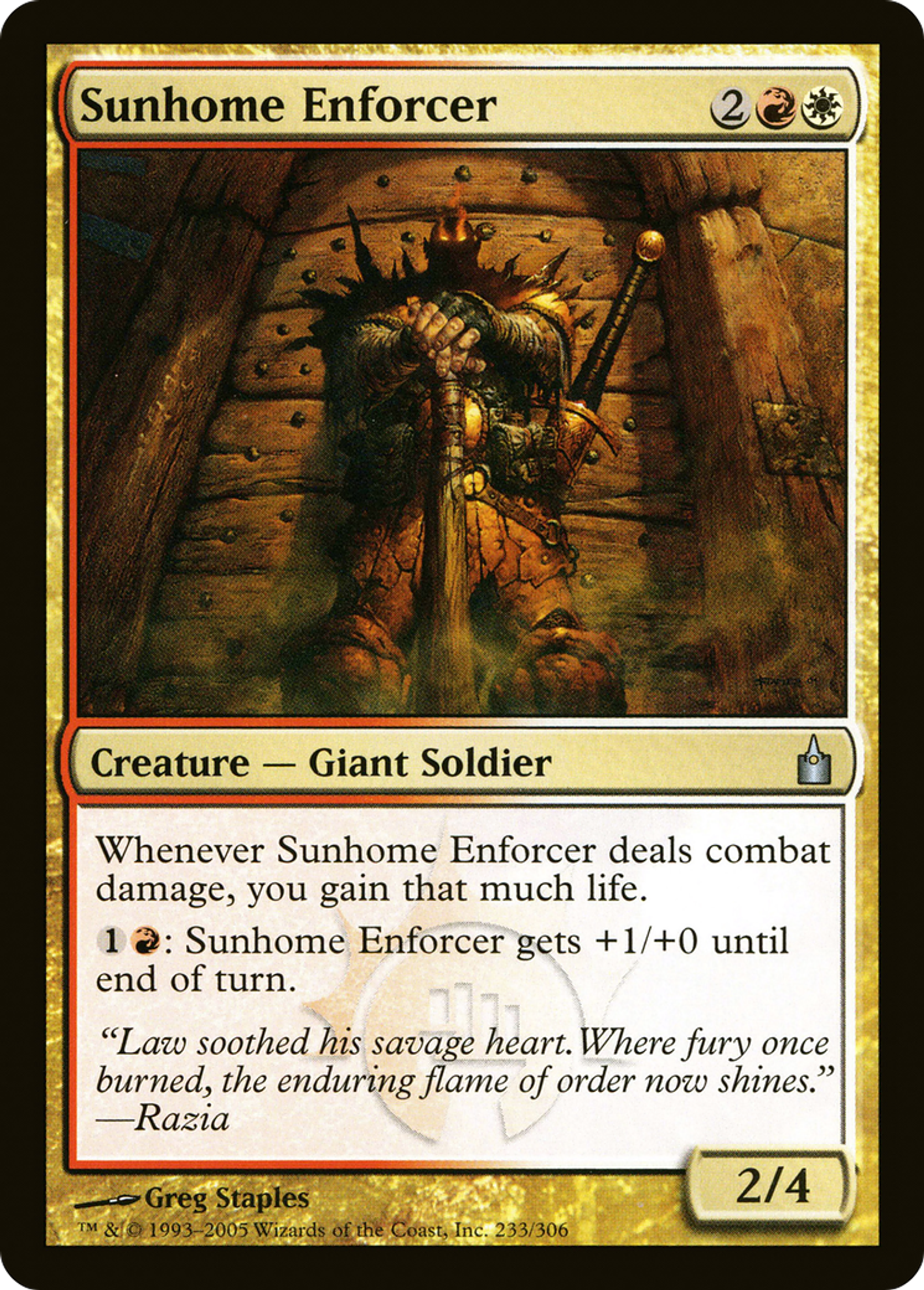 Sunhome Enforcer — Ravnica: City of Guilds — Magic: The Gathering