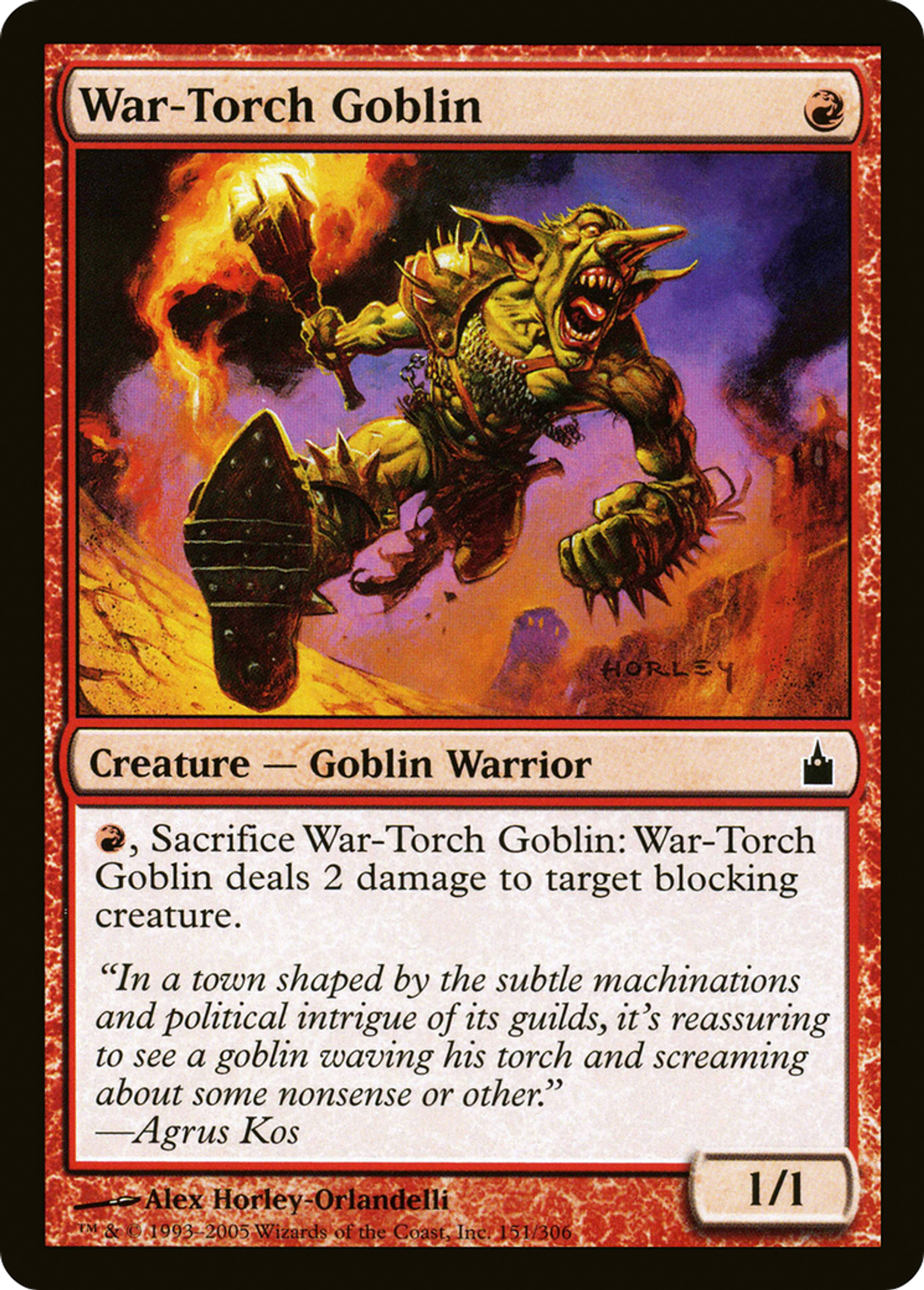 War-Torch Goblin — Ravnica: City of Guilds — Magic: The Gathering
