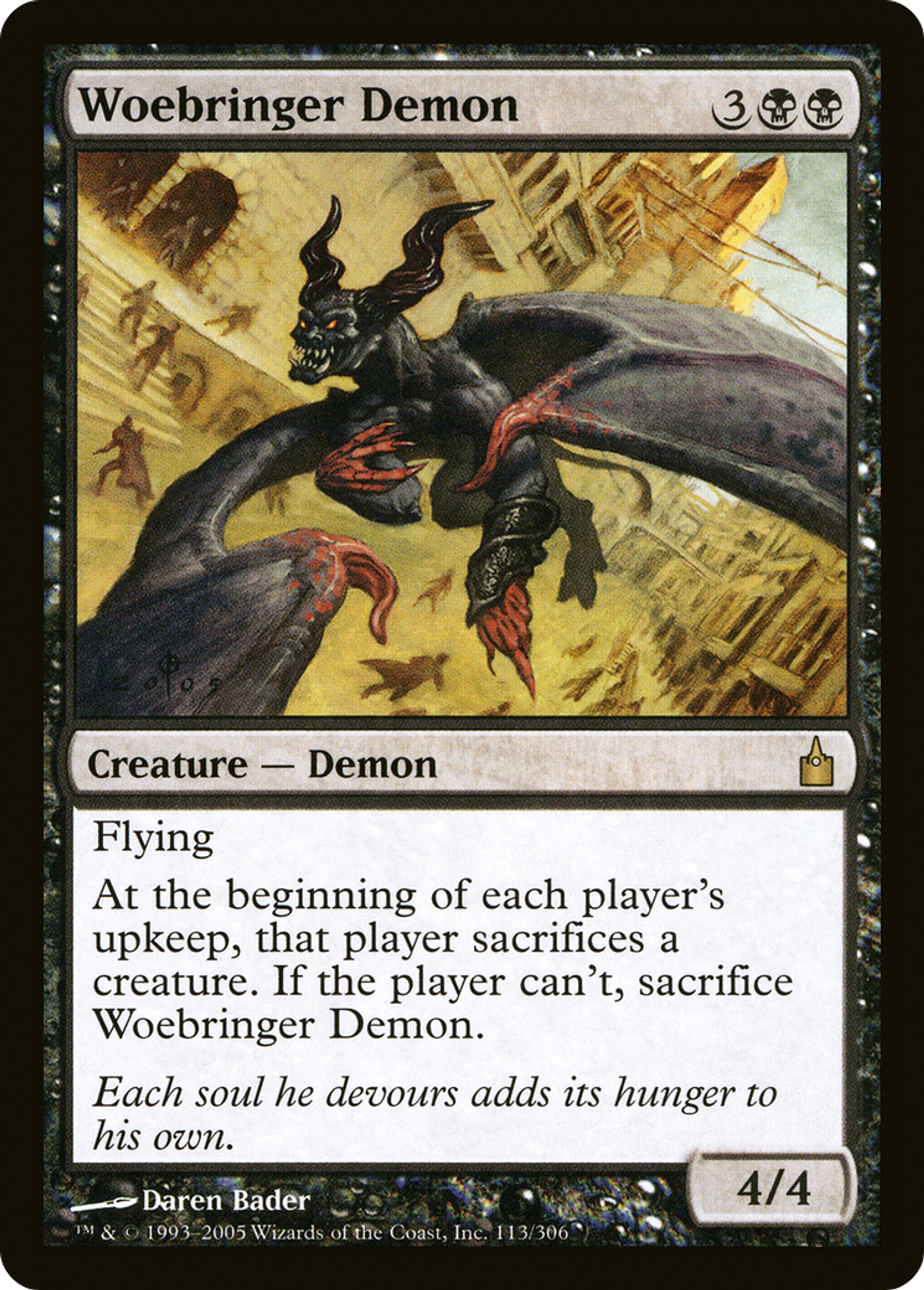 Woebringer Demon — Ravnica: City of Guilds — Magic: The Gathering