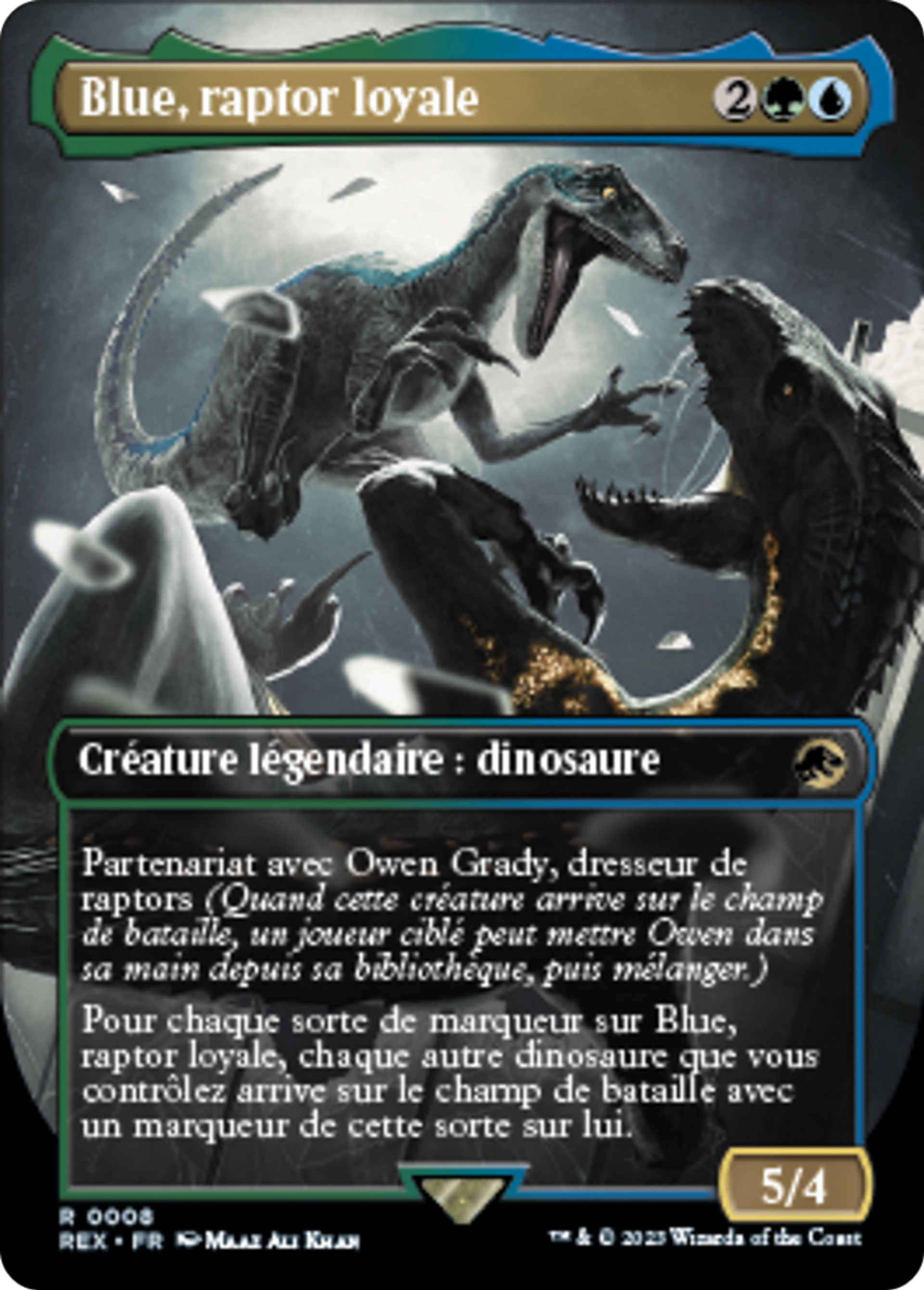 Blue, raptor loyale — Jurassic World Collection — Magic: The Gathering