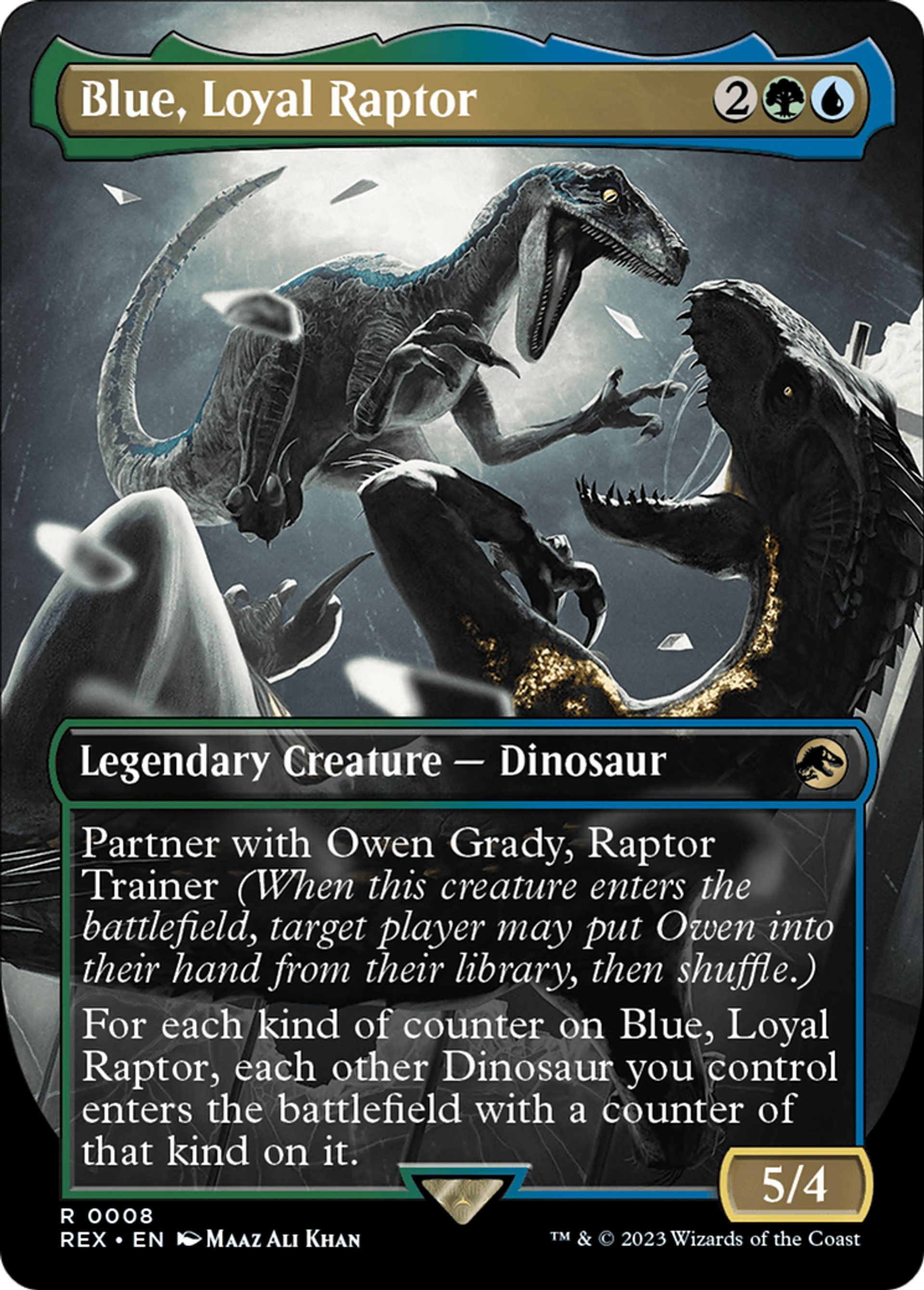 Blue, Loyal Raptor — Jurassic World Collection — Magic: The Gathering
