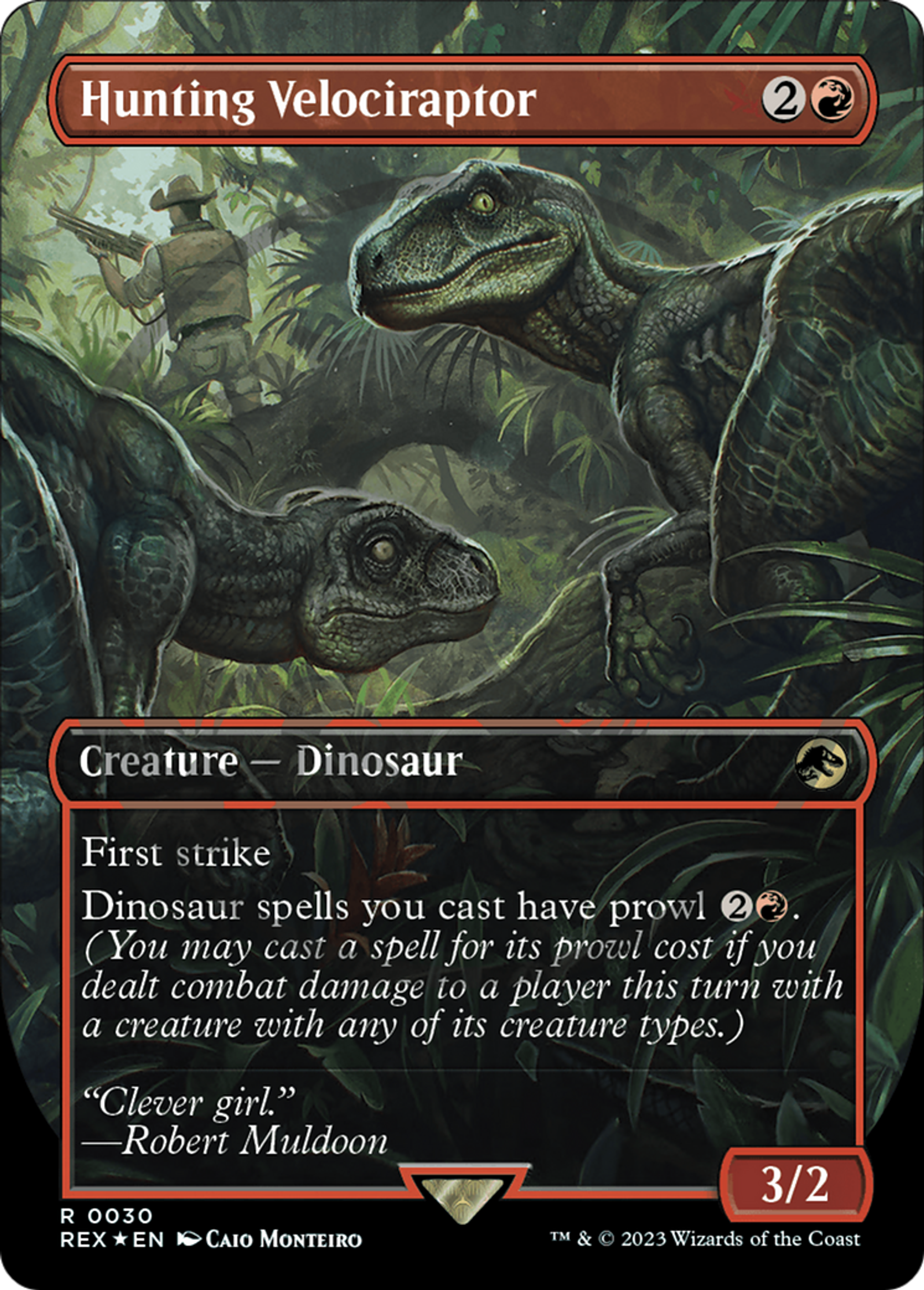 Hunting Velociraptor — Jurassic World Collection — Magic: The Gathering