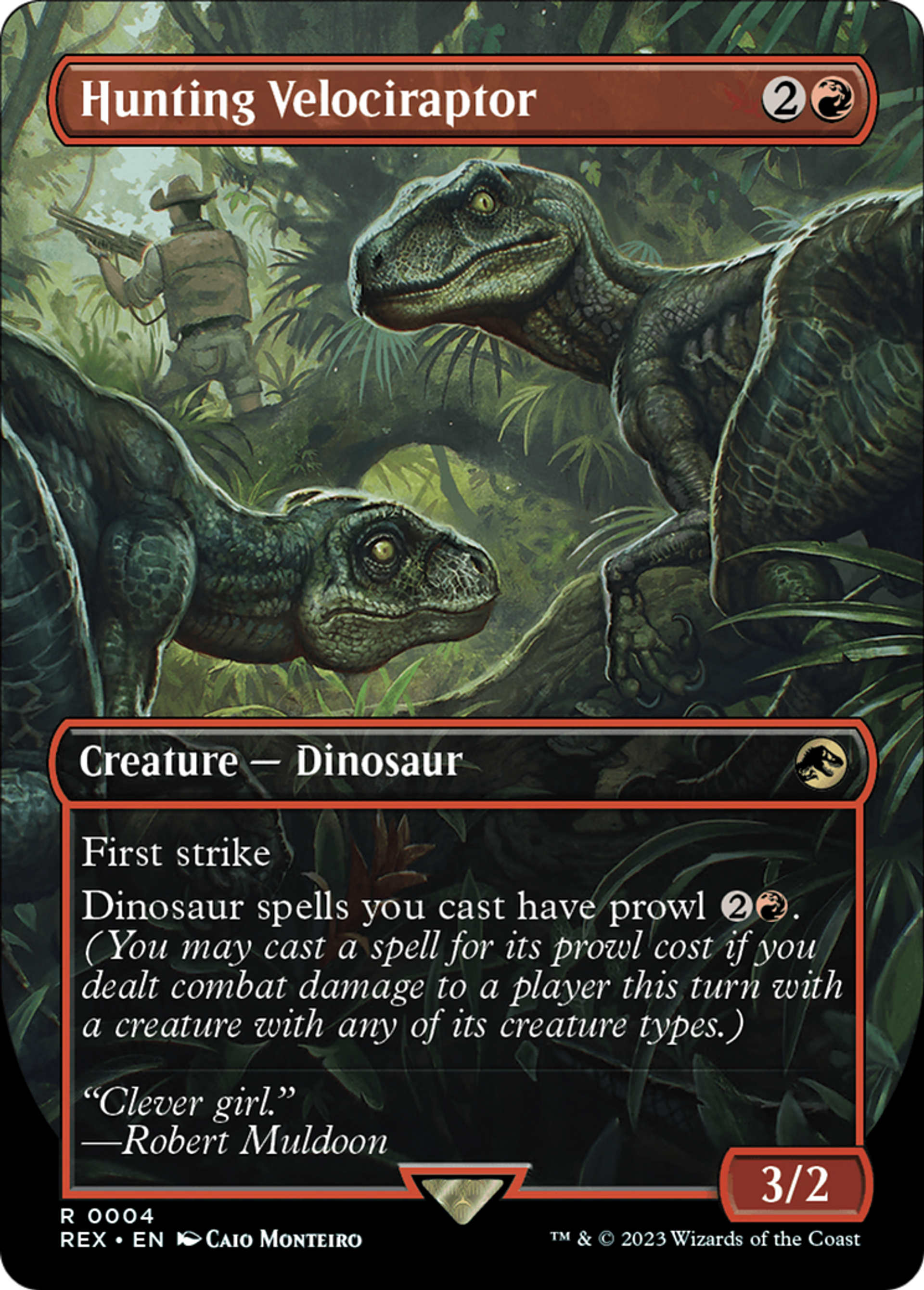 Hunting Velociraptor — Jurassic World Collection — Magic: The Gathering