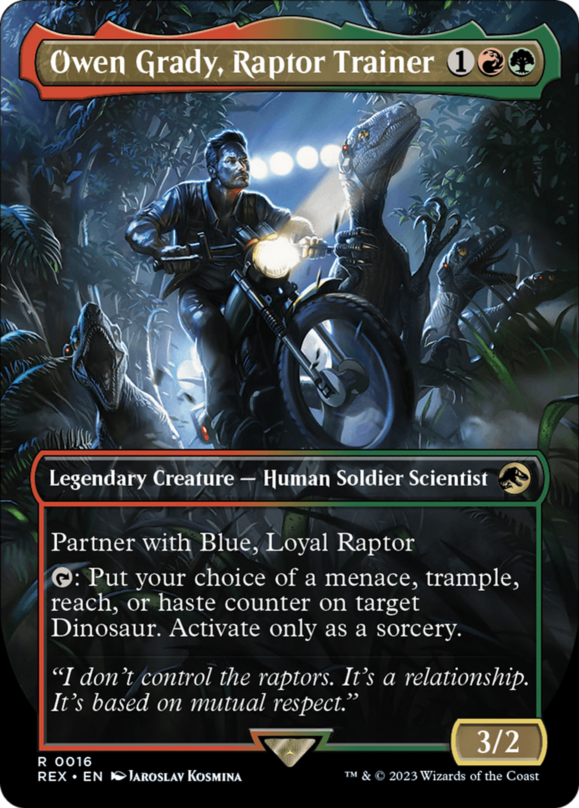 Owen Grady, Raptor Trainer — Jurassic World Collection — Magic: The Gathering