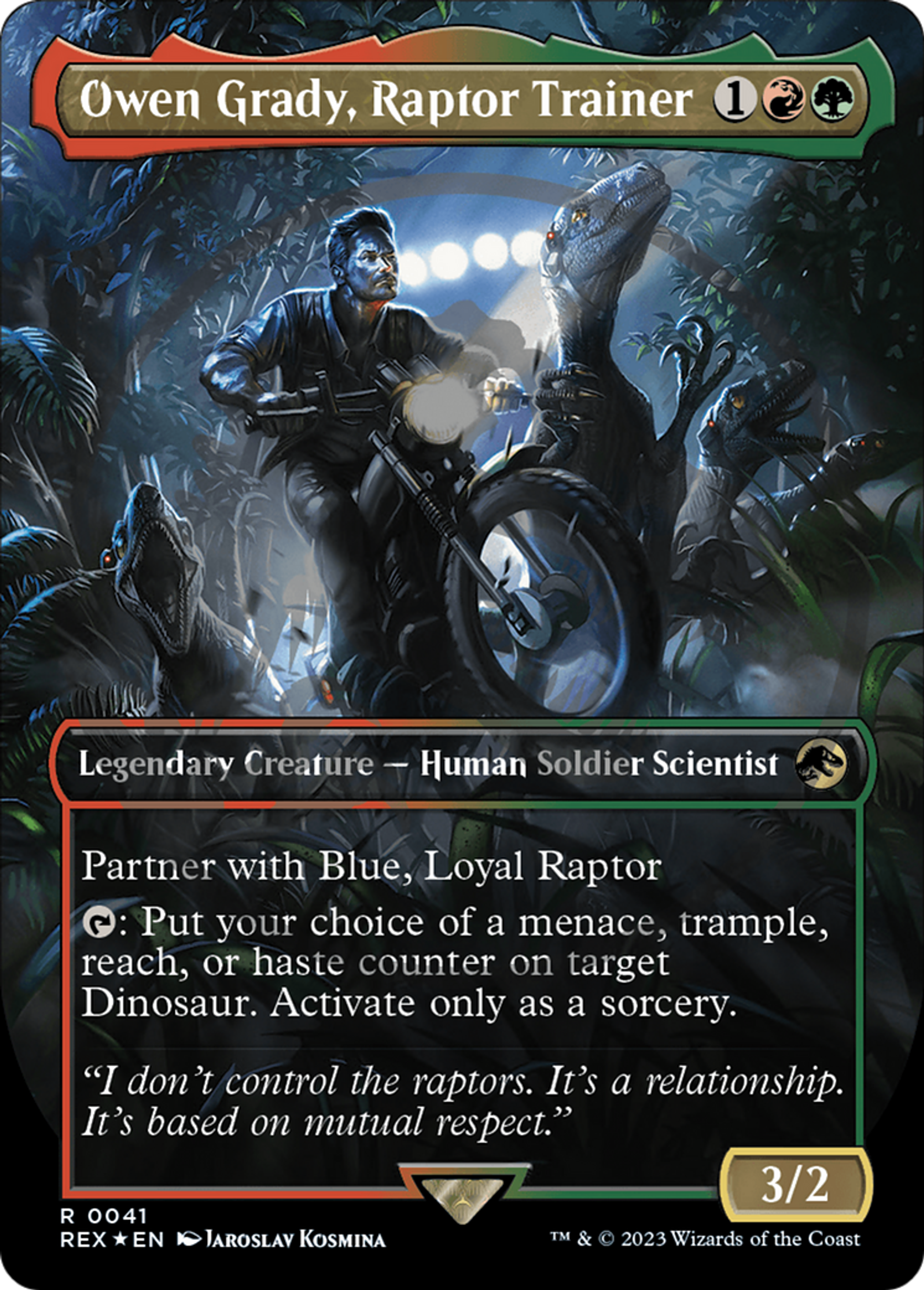 Owen Grady, Raptor Trainer — Jurassic World Collection — Magic: The Gathering