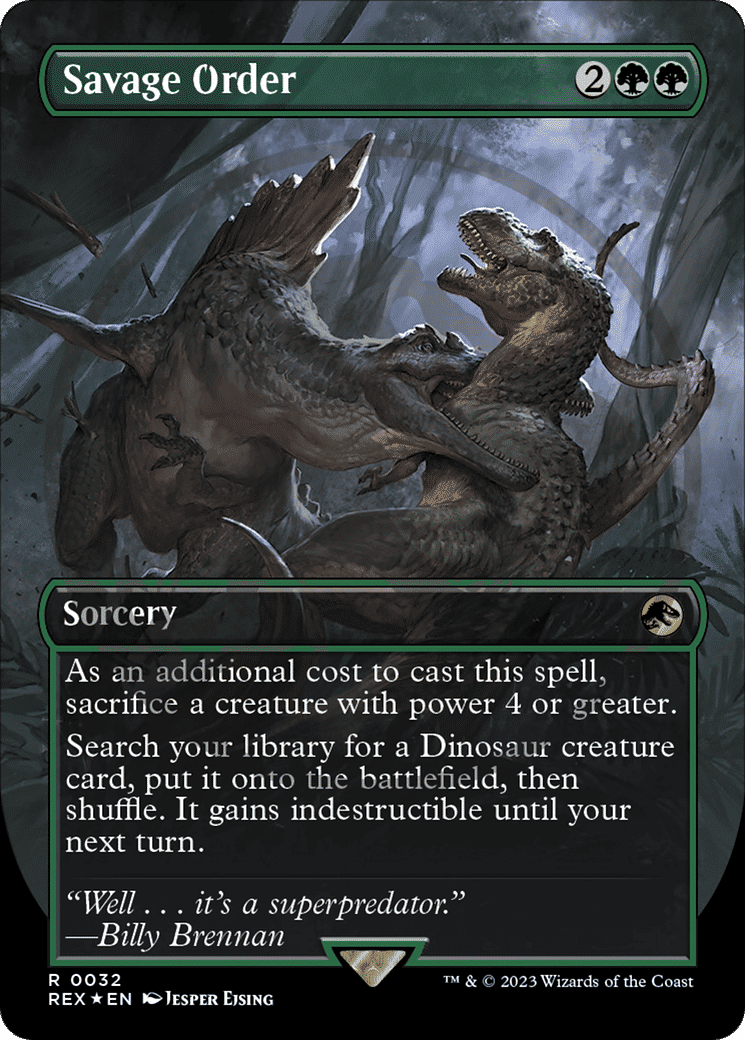 Savage Order — Jurassic World Collection — Magic: The Gathering