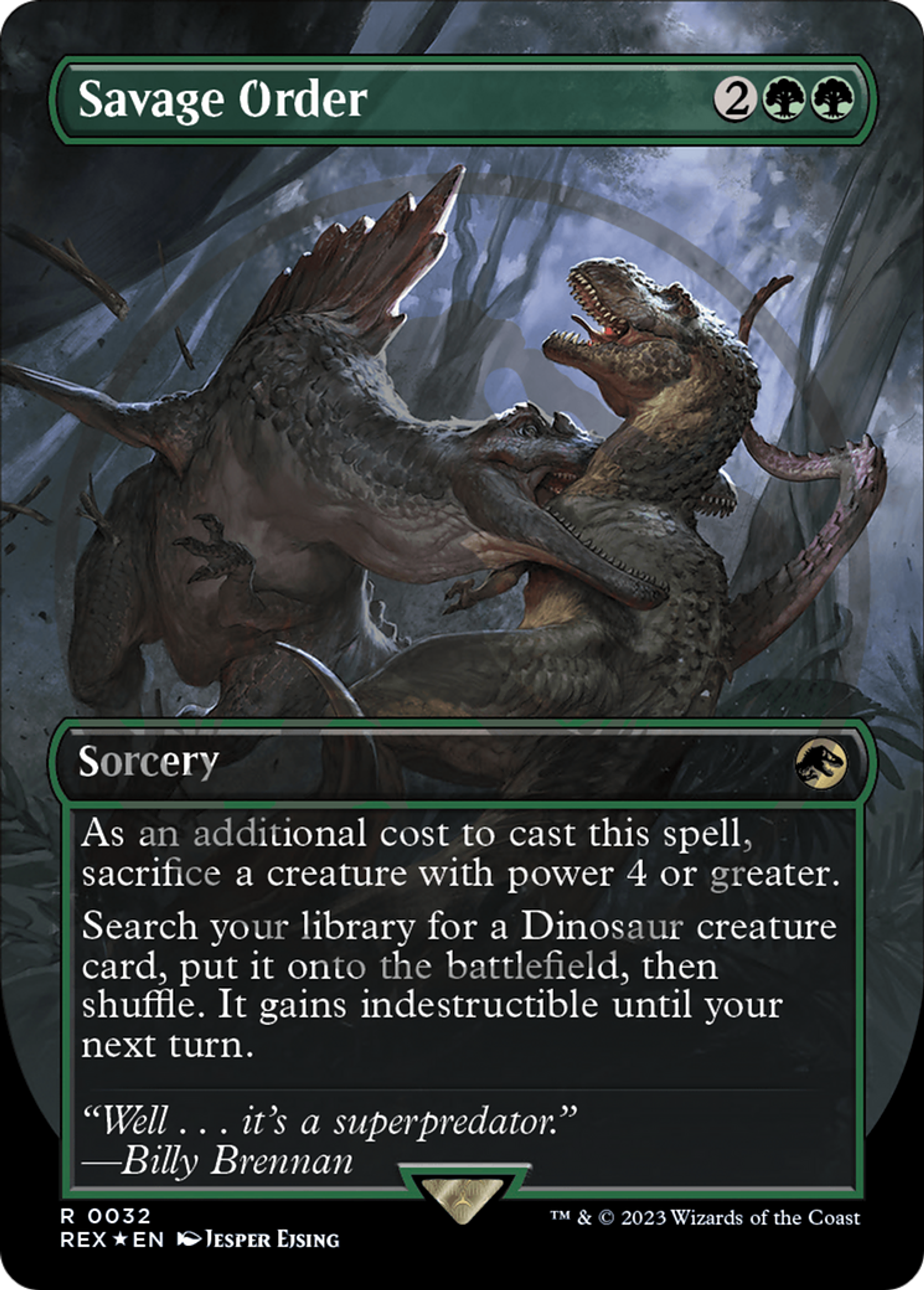 Savage Order — Jurassic World Collection — Magic: The Gathering
