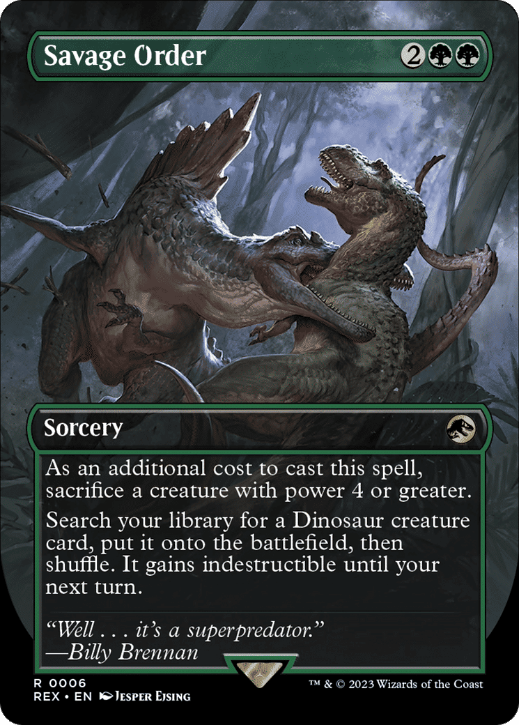 Savage Order — Jurassic World Collection — Magic: The Gathering